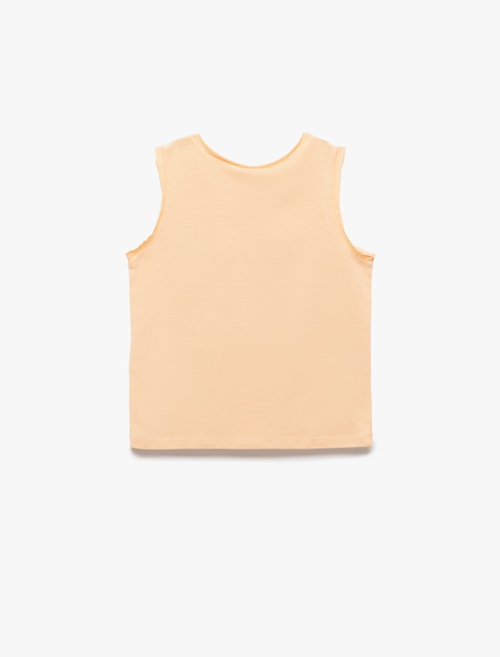 Erkek Bebek Pamuklu Kolsuz Baskı Detaylı Atlet