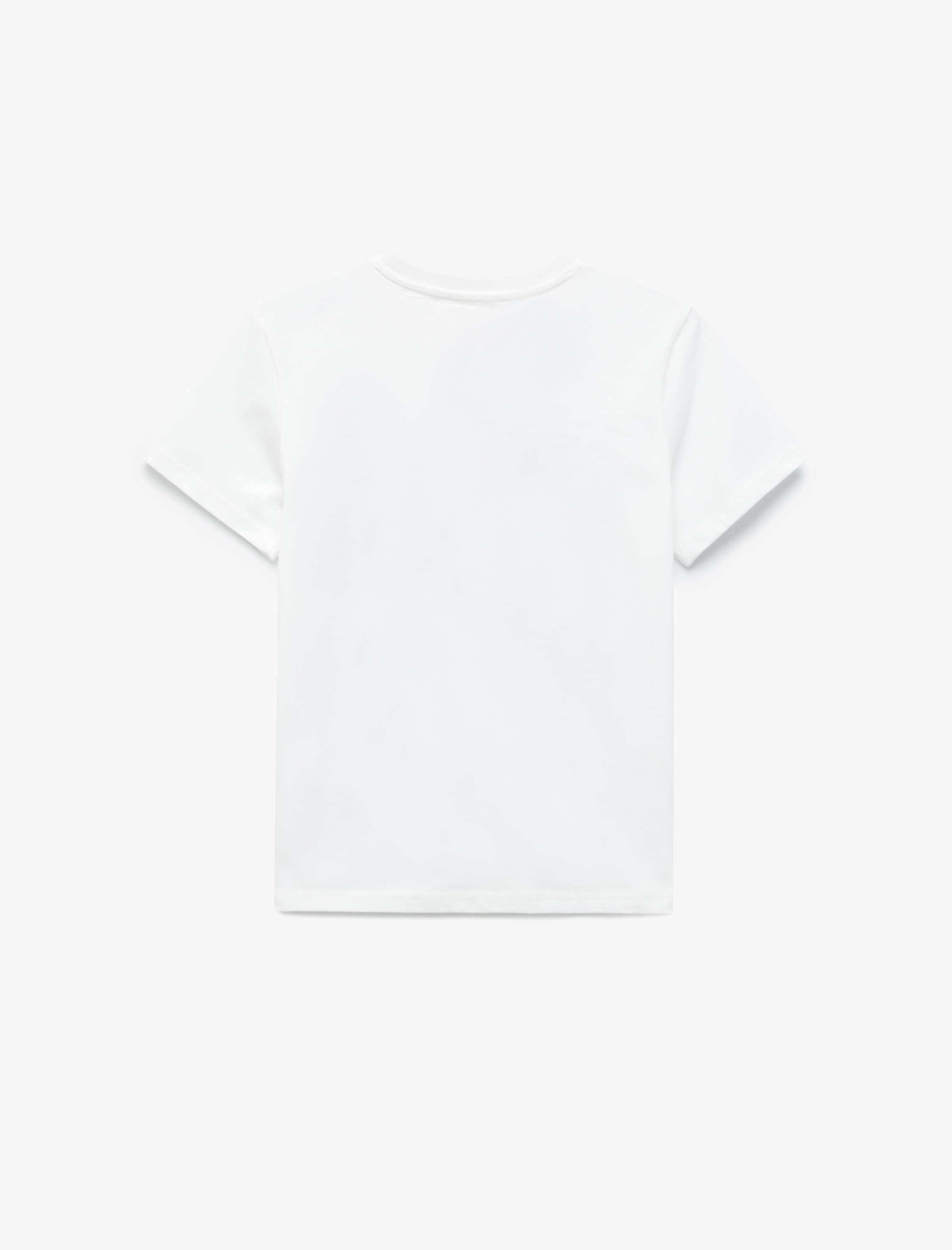  Erkek Çocuk Pamuklu Basketbol Baskı Detaylı Bisiklet Yaka Kısa Kollu Tişört