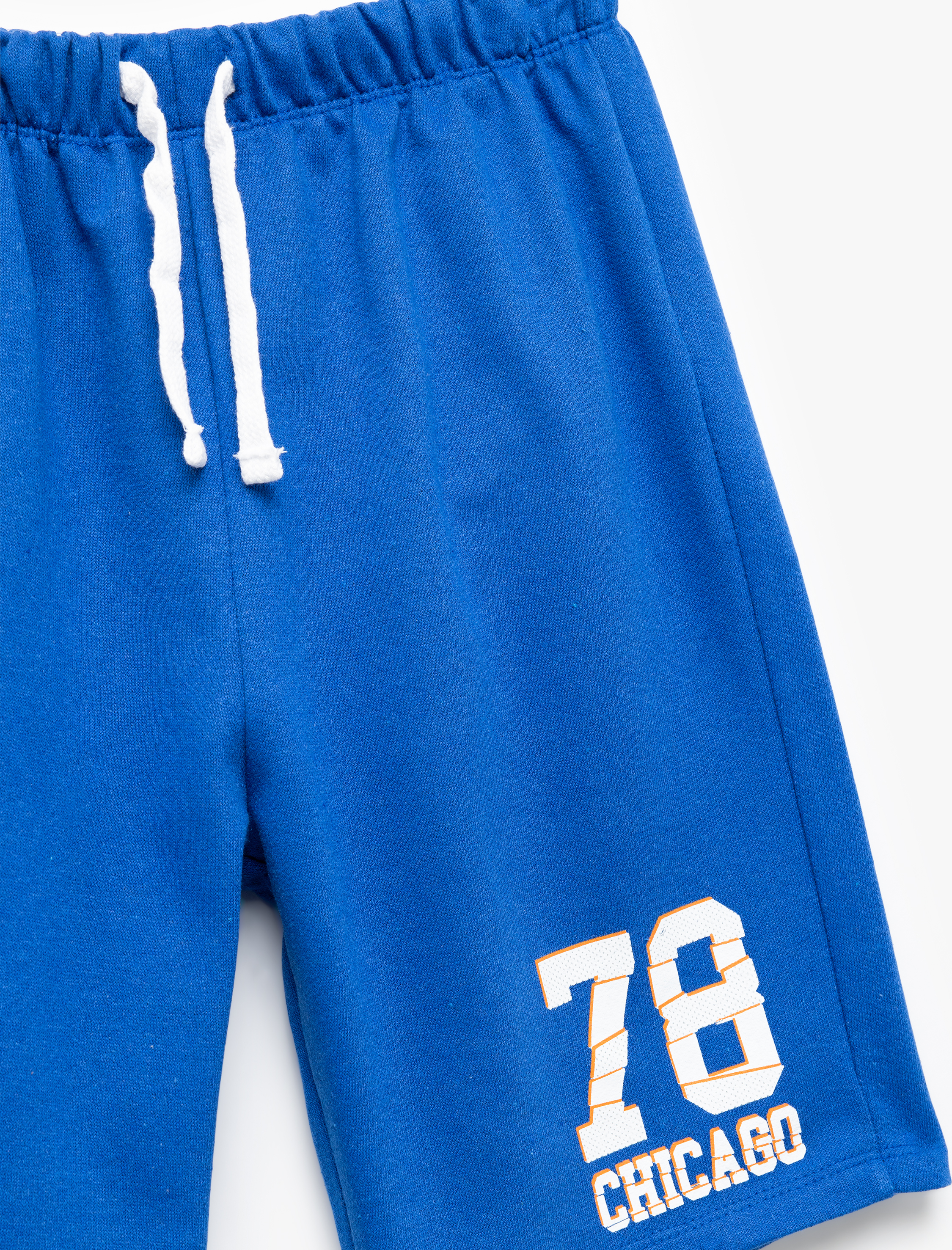 Erkek Çocuk Beli Bağlamalı Baskı Detaylı Şort