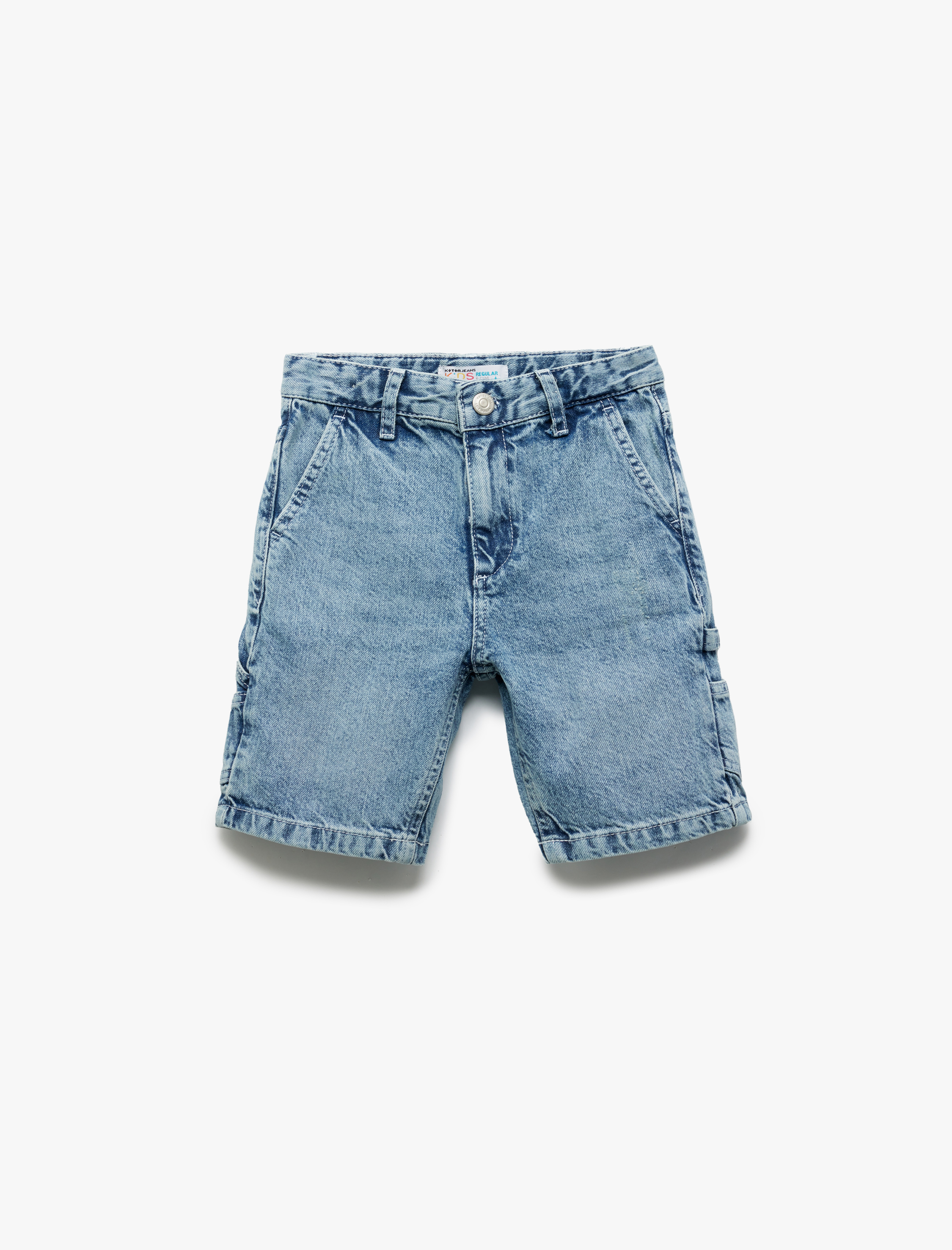  Erkek Çocuk Cep Detaylı Pamuklu Denim Şort