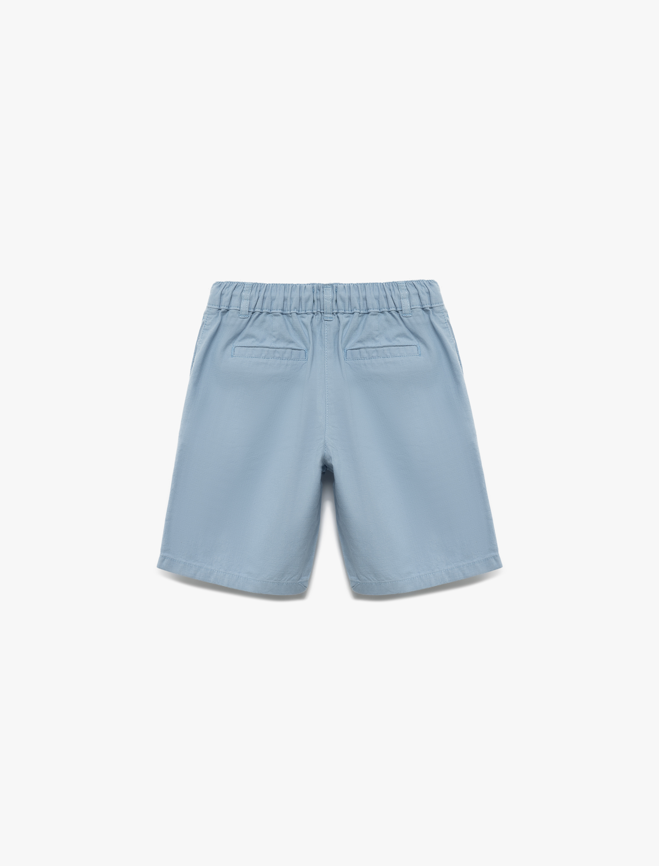  Erkek Çocuk Pamuklu Beli Lastikli Düğme Detaylı Basic Şort