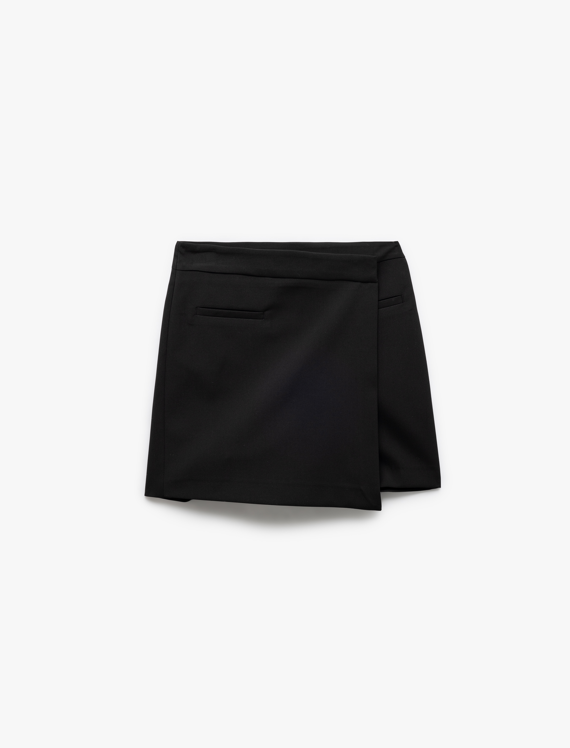   Regular Fit Yüksek Bel Kruvaze Şort Etek