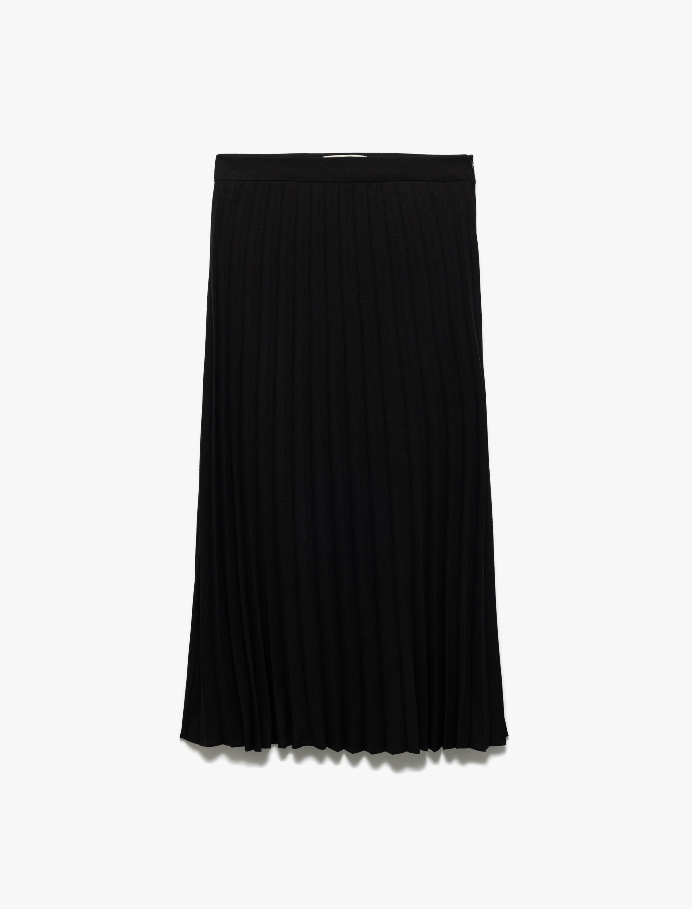   Standart Bel Krep Kumaş Midi Pileli Etek