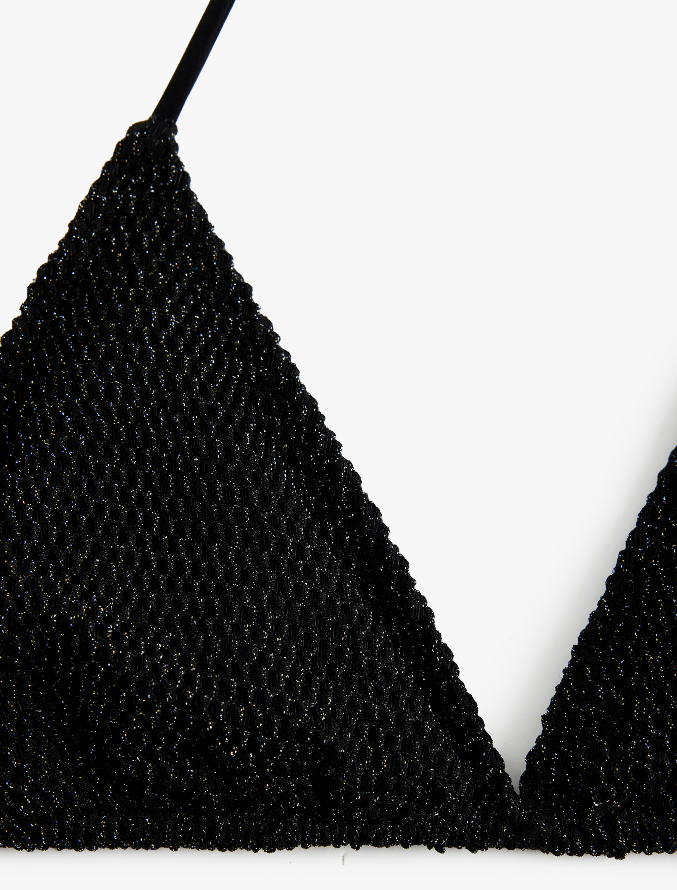 Boyundan Bağlamalı İpli Üçgen Bikini Üstü