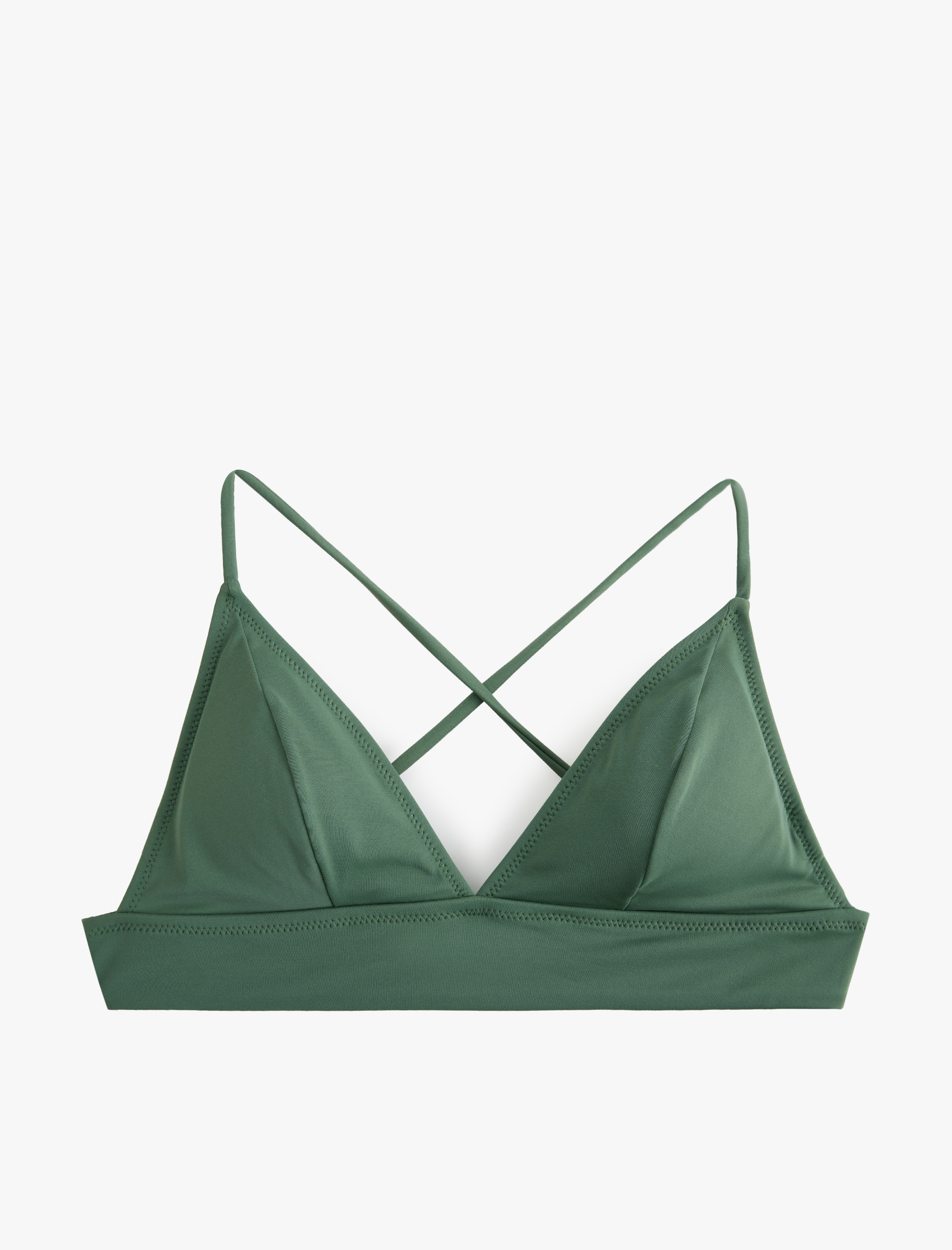 Koton Kadın Bağlama Detaylı Arkası Çapraz Askılı Bralet Bikini Üstü -1