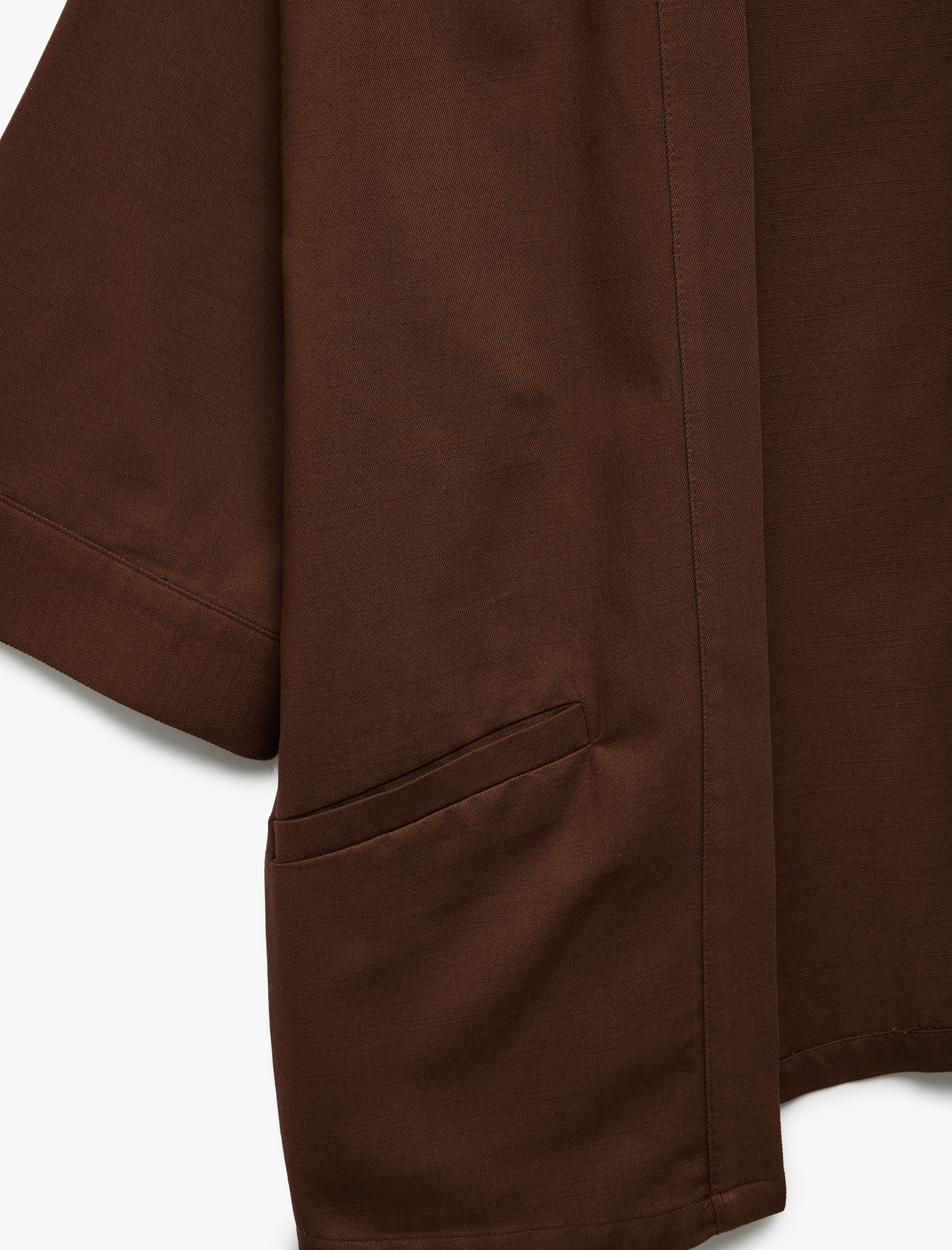   Pamuklu Cepli 3/4 Geniş Kol Oversize Kimono