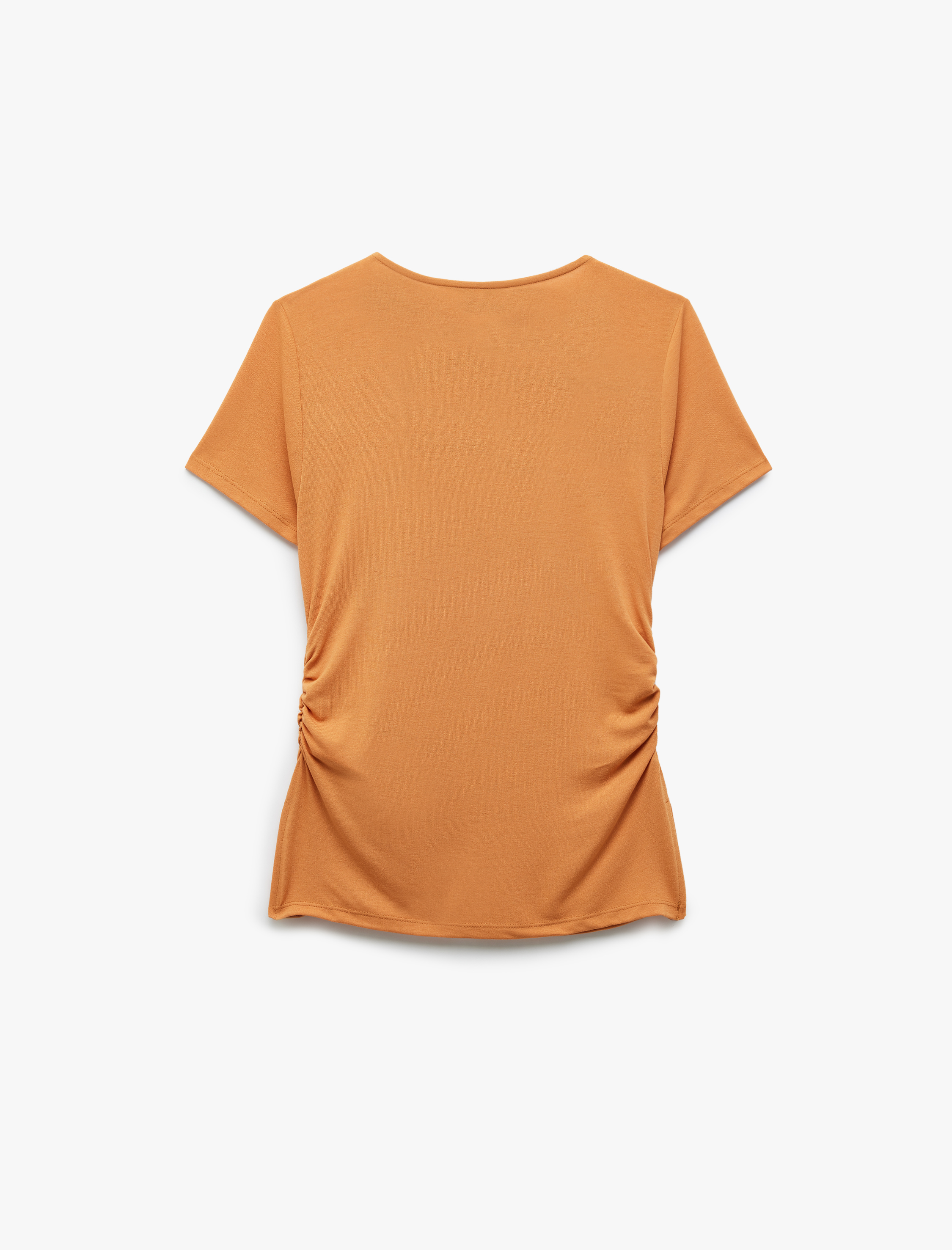   Koton X Sima Tarkan - Slim Fit Drape Detaylı Bisiklet Yaka Kısa Kollu Tişört