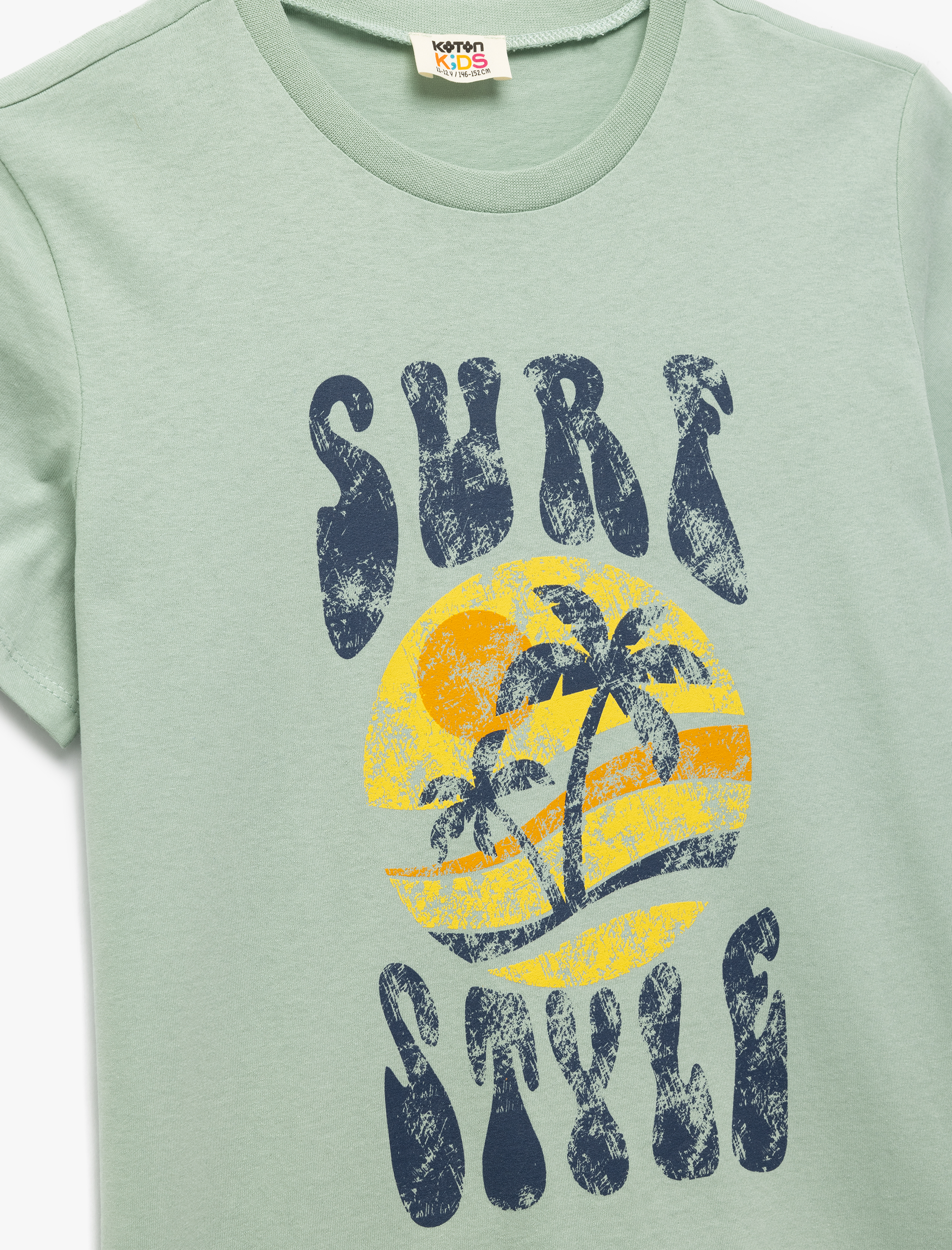  Erkek Çocuk Pamuklu Bisiklet Yaka Kısa Kollu Baskılı Tişört