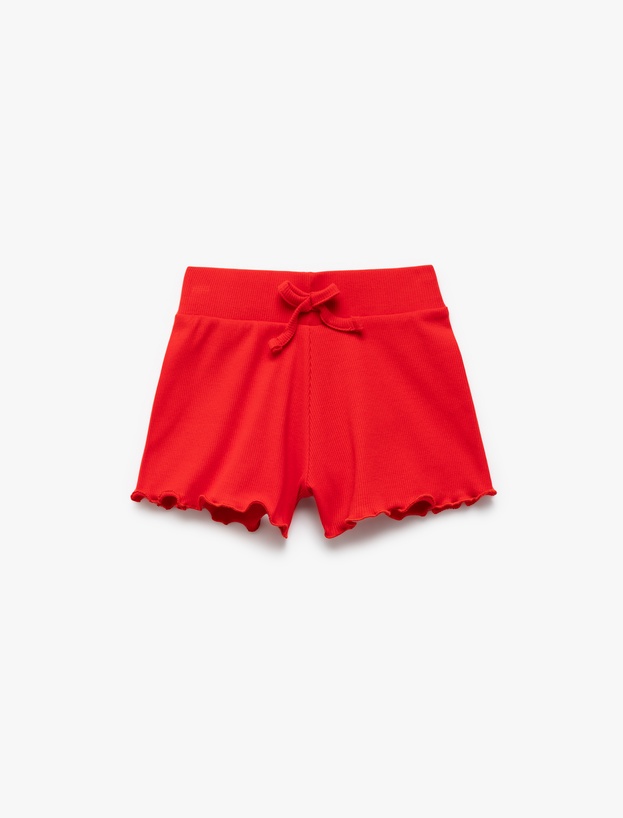 Kaşkorse Pamuklu Fiyonklu Mini Şort_0