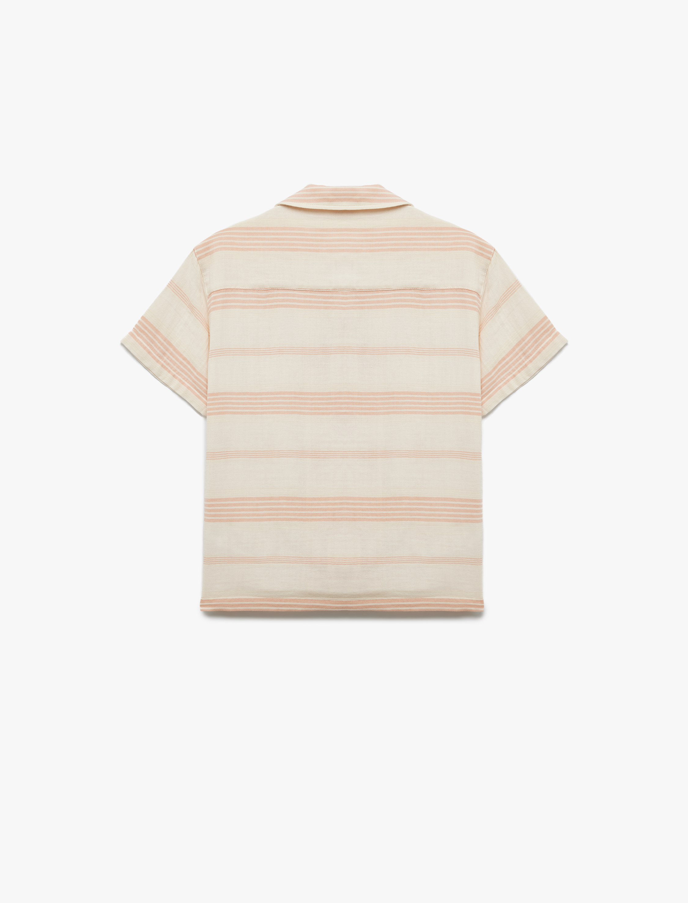  Erkek Çocuk Pamuklu Tek Cep Detaylı Kısa Kollu Gömlek