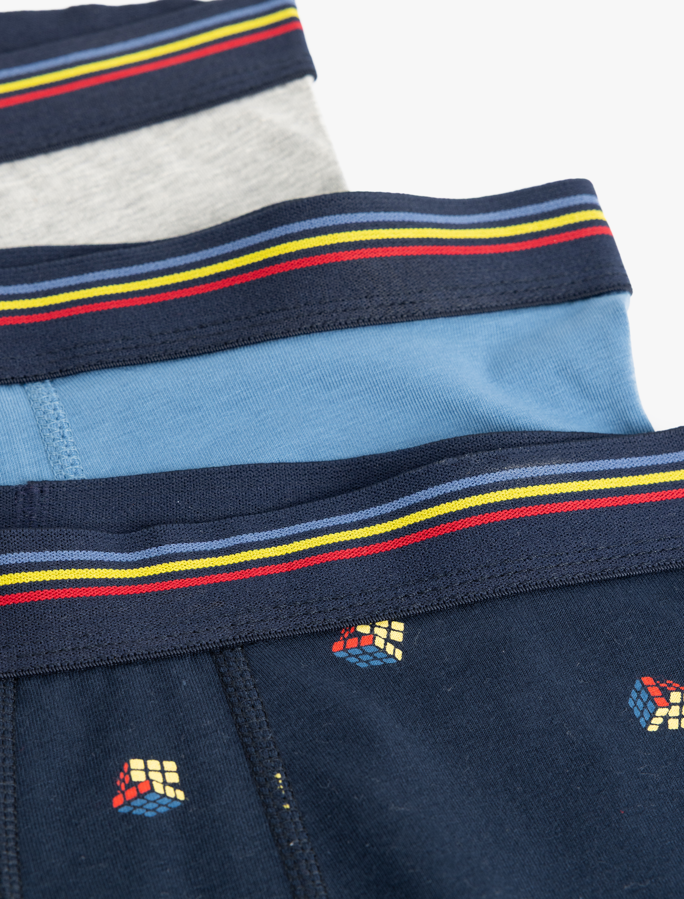   Pamuklu Baskılı Çok Renkli 3'lü Erkek Boxer Seti