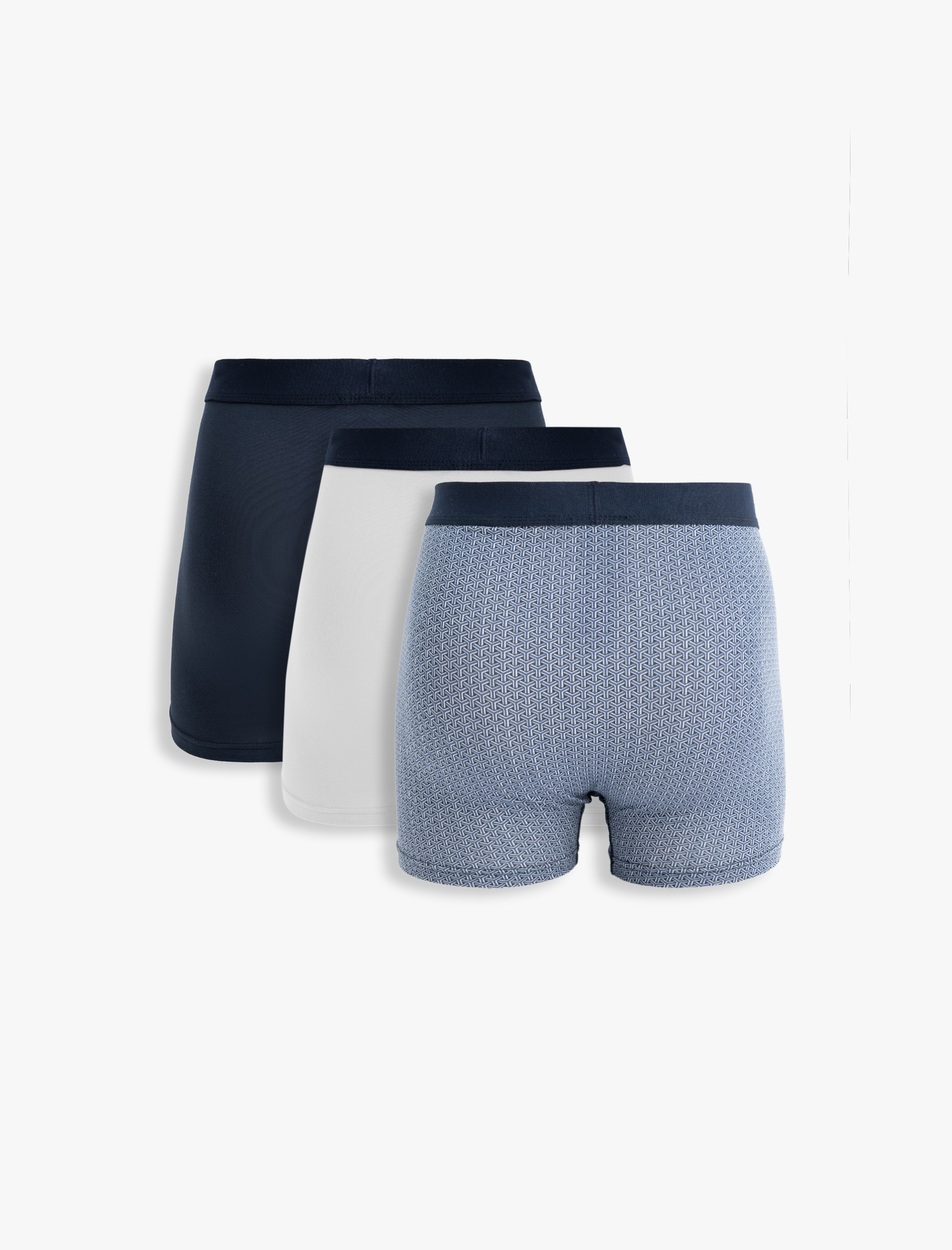   Çok Renkli Desenli Pamuklu 3'lü Erkek Boxer Seti