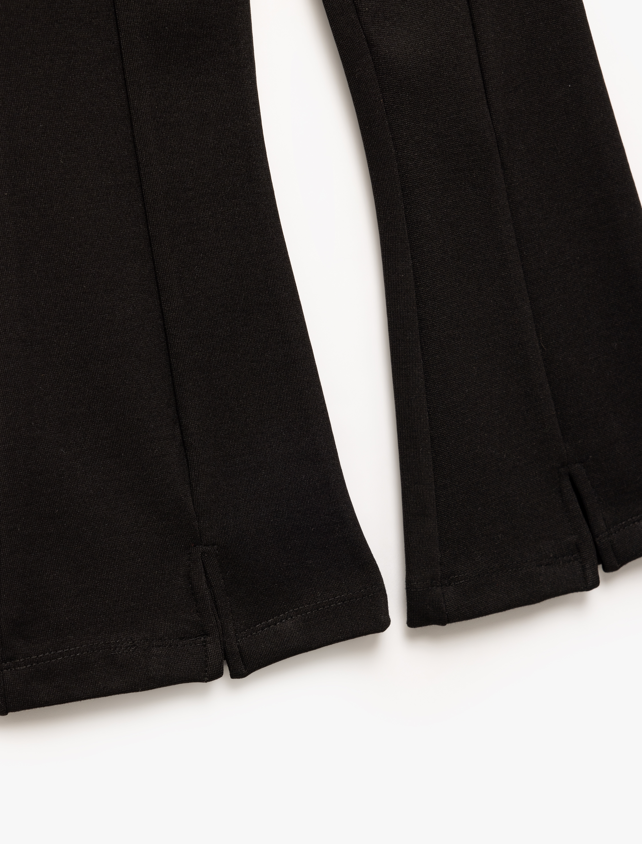  Kız Bebek Viskon Karışımlı Cepli Yırtmaç Detaylı Fiyonk Baskılı İspanyol Paça Tayt