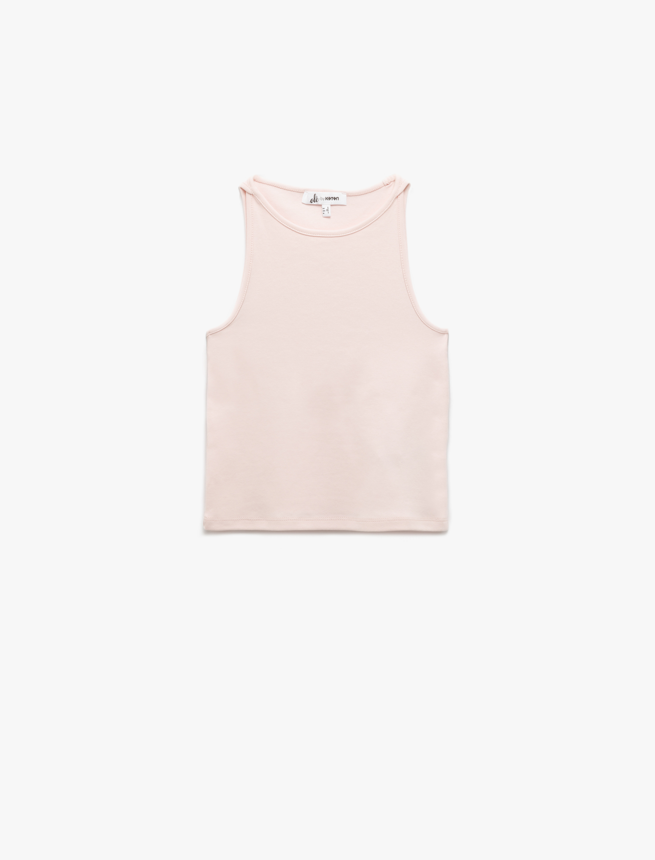 Slim Fit Bisiklet Yaka Basic Kolsuz Kadın Atlet
