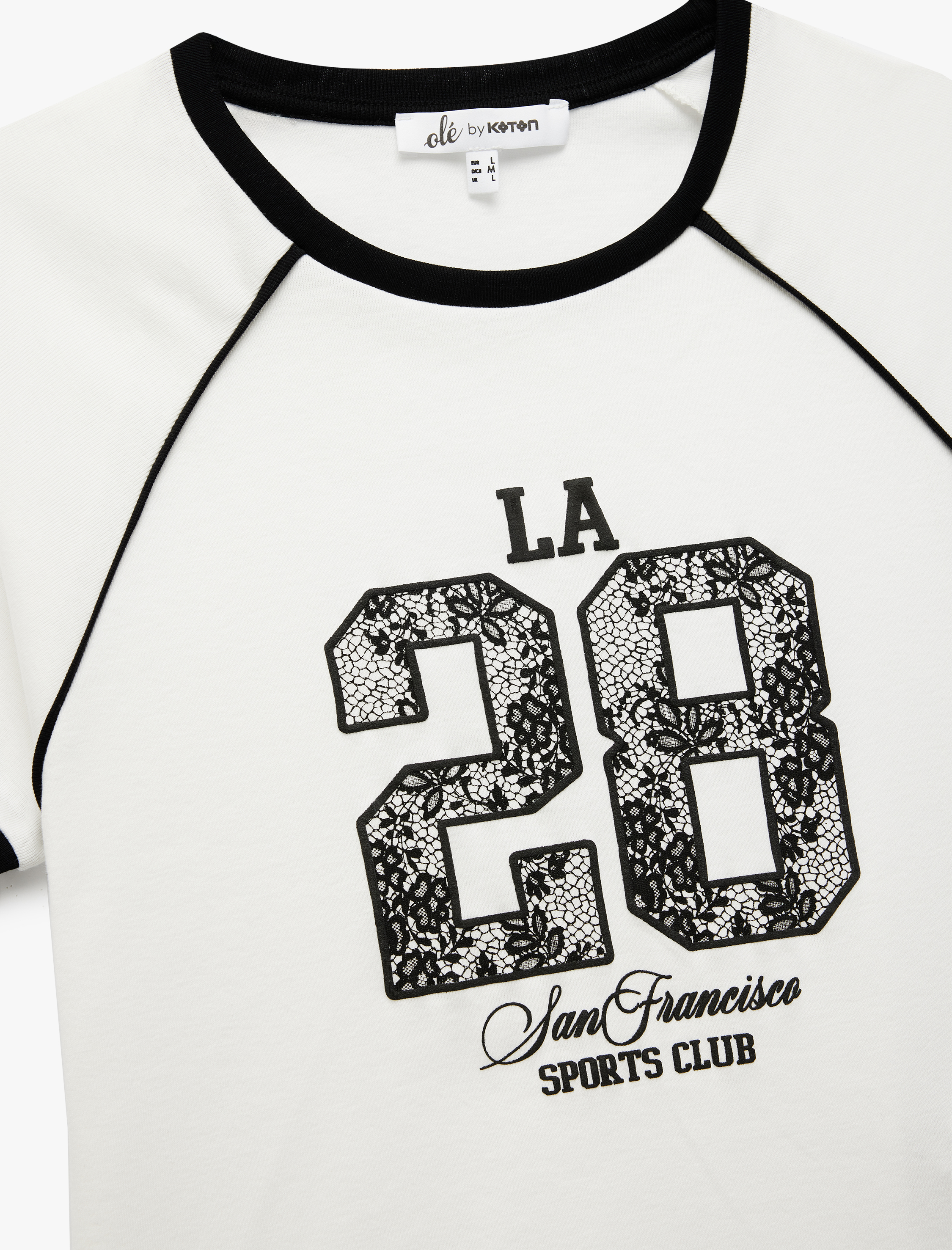 Biyeli Dar Kalıp Kısa Kollu Bisiklet Yaka Pamuklu Baskılı Tişört