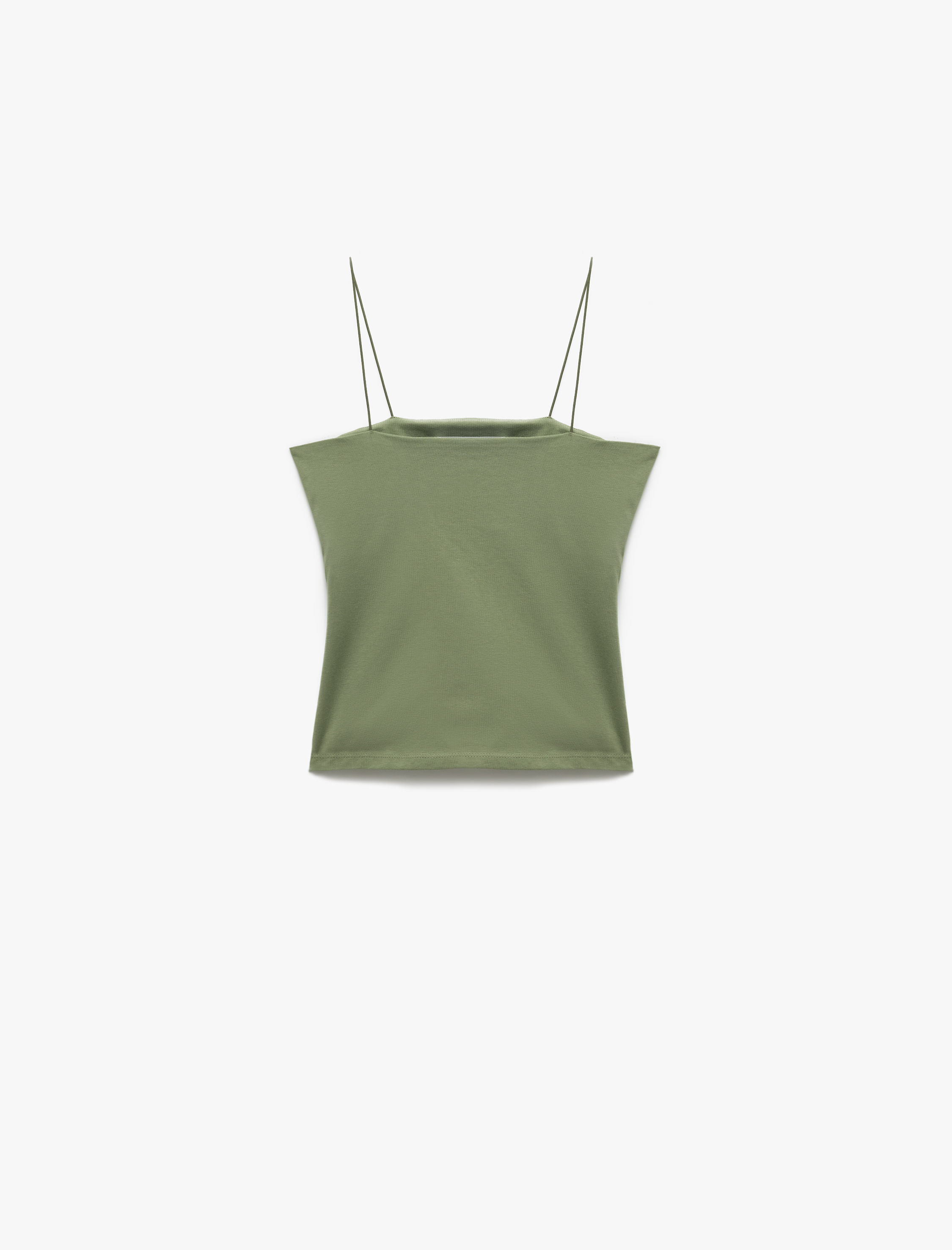   İp Askılı Pamuklu Dar Kesim Basic Kolsuz Atlet