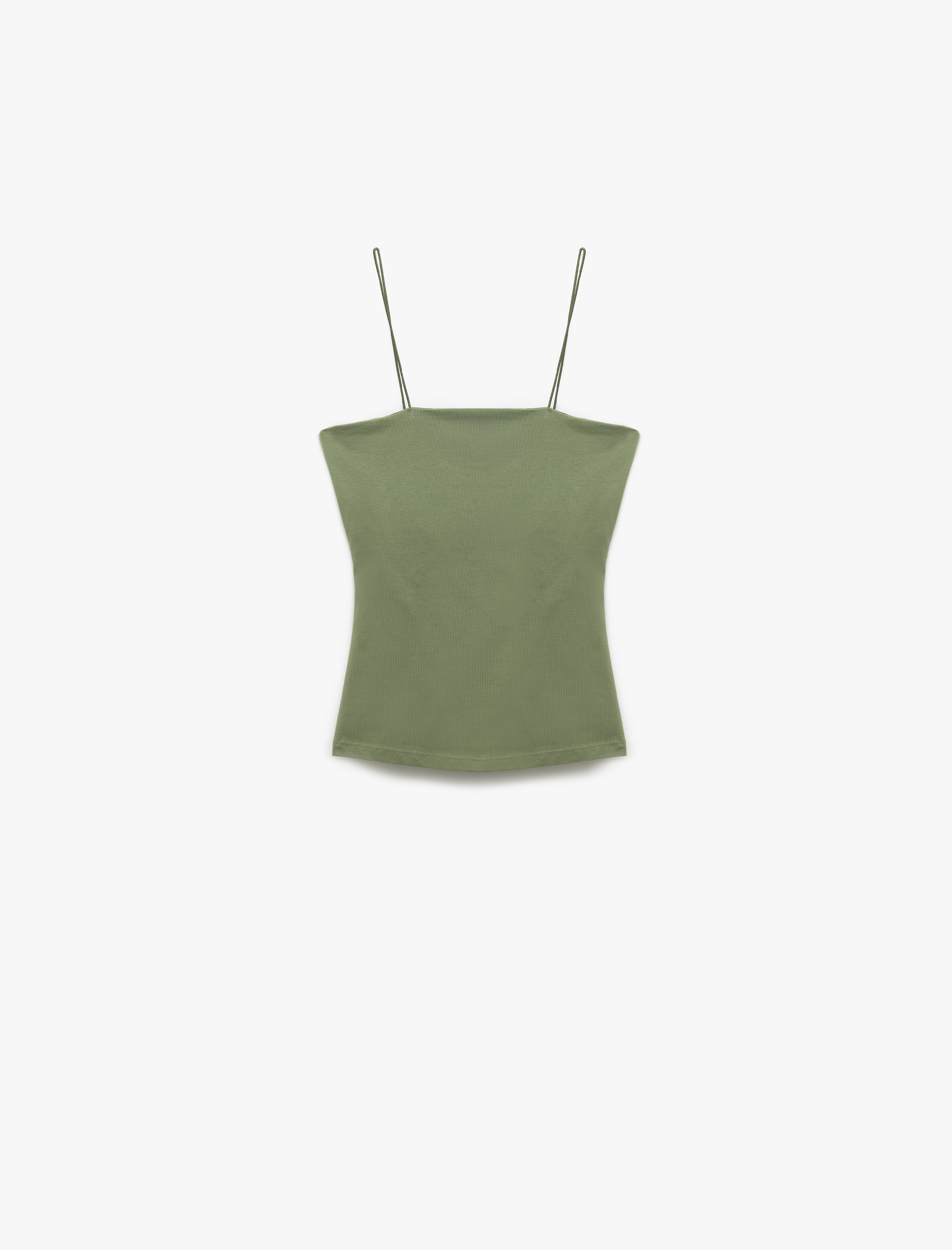   İp Askılı Pamuklu Dar Kesim Basic Kolsuz Atlet