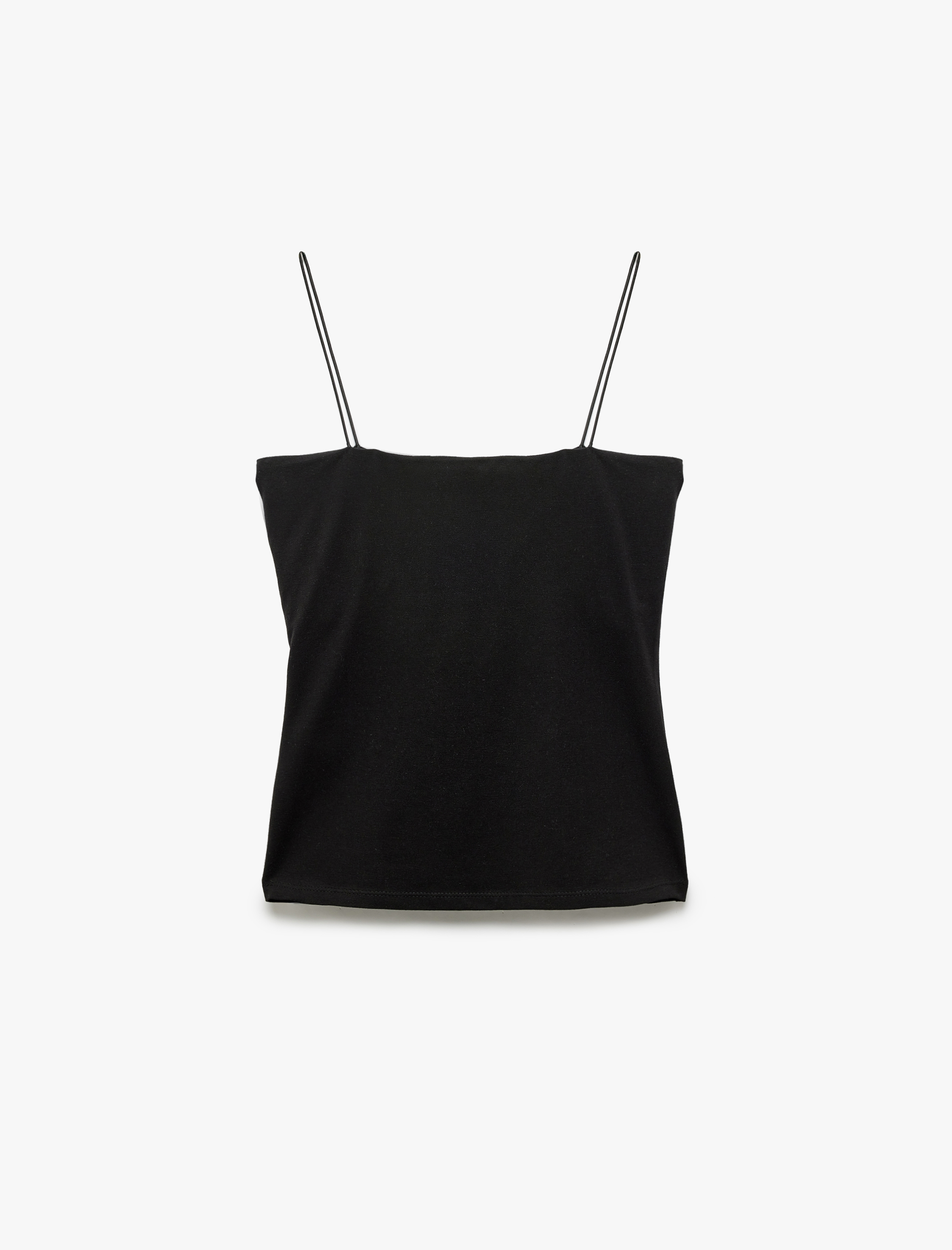   İp Askılı Pamuklu Dar Kesim Basic Kolsuz Atlet