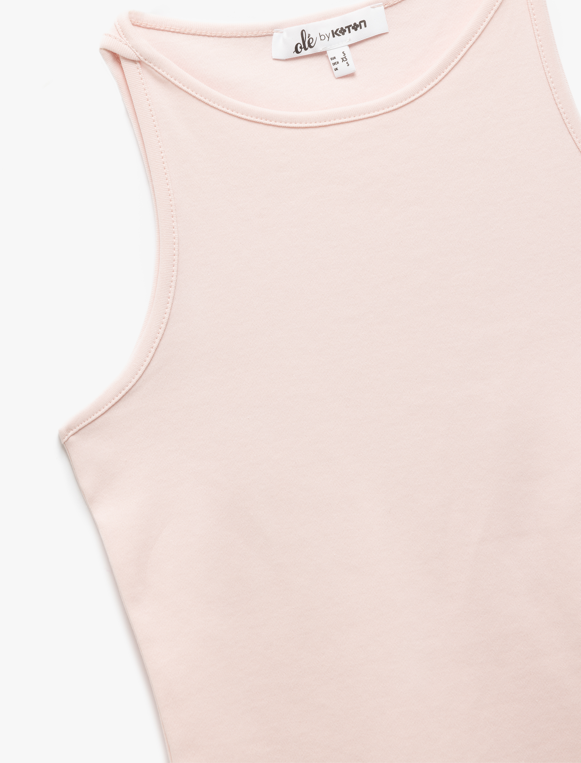 Slim Fit Bisiklet Yaka Basic Kolsuz Kadın Atlet