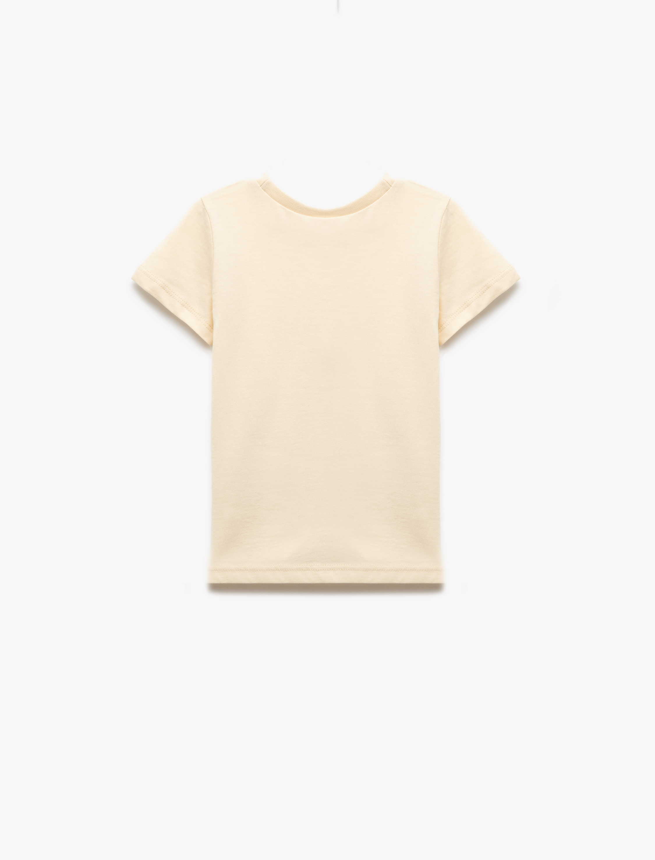  Kız Bebek Kısa Kollu Bisiklet Yaka Pamuklu Basic Tişört