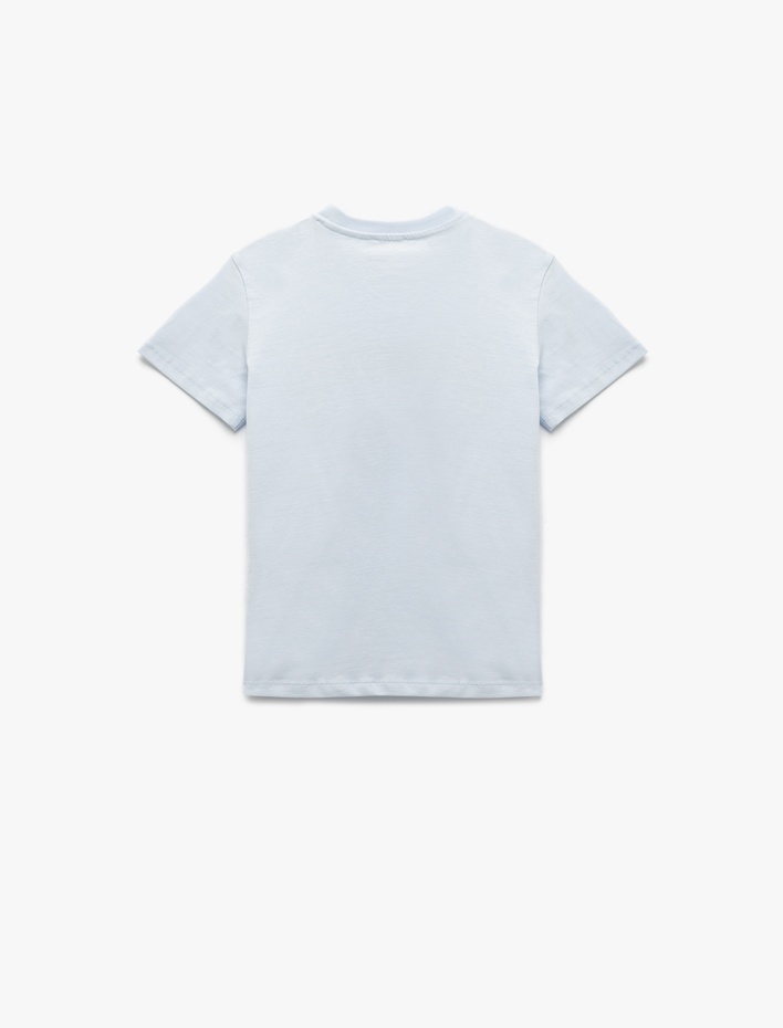 Erkek Çocuk Pamuklu Kısa Kollu Baskılı Bisiklet Yaka Tişört