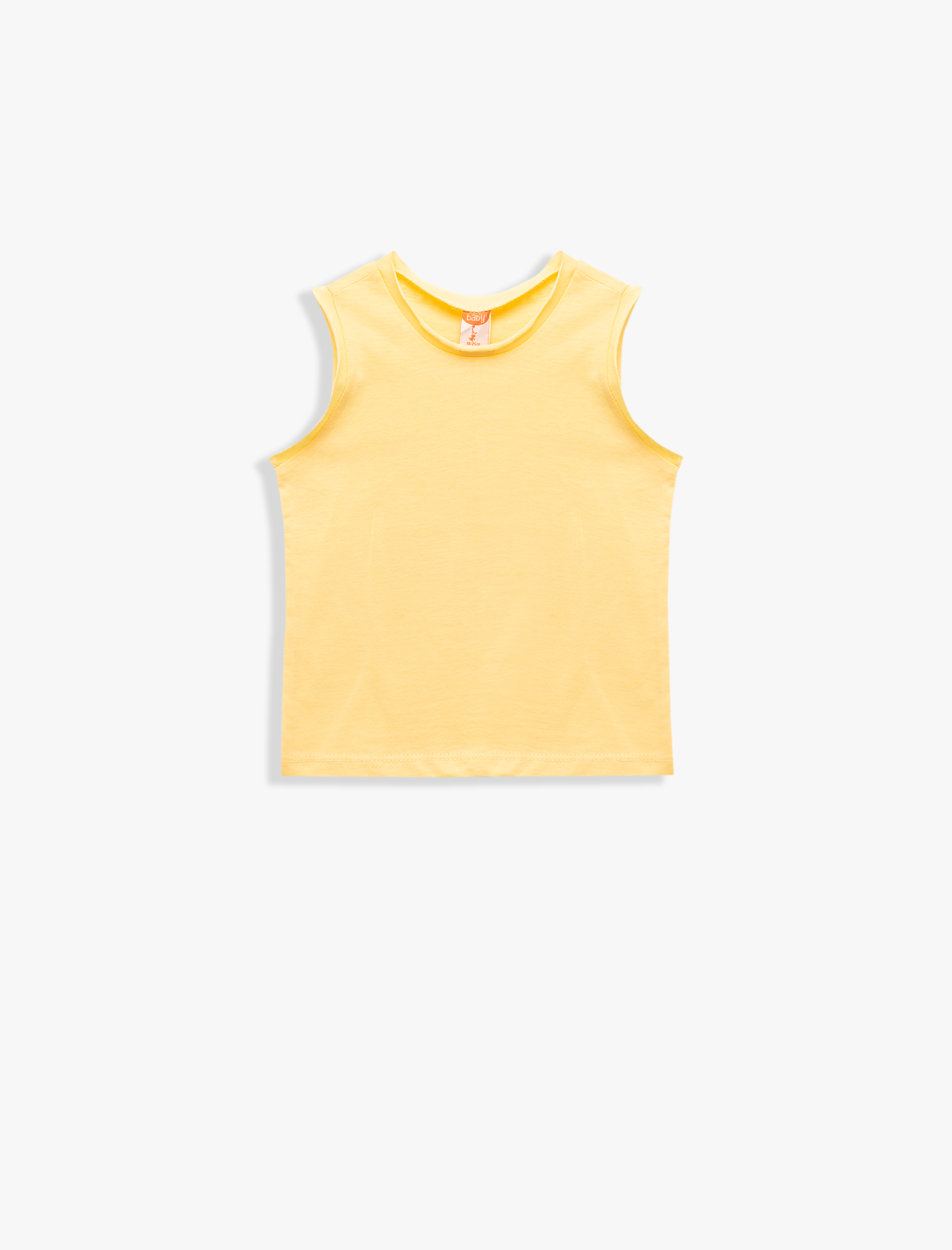  Erkek Bebek Pamuklu Bisiklet Yaka Kolsuz Baskılı 2'li Tişört Seti