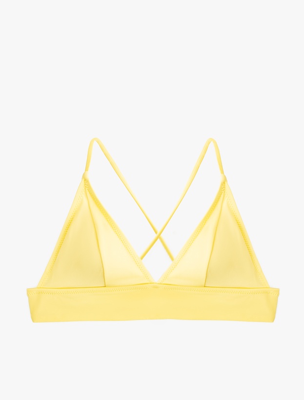 Arkası Çapraz Bağlama Detaylı V Yaka Bralet Bikini Üstü_2