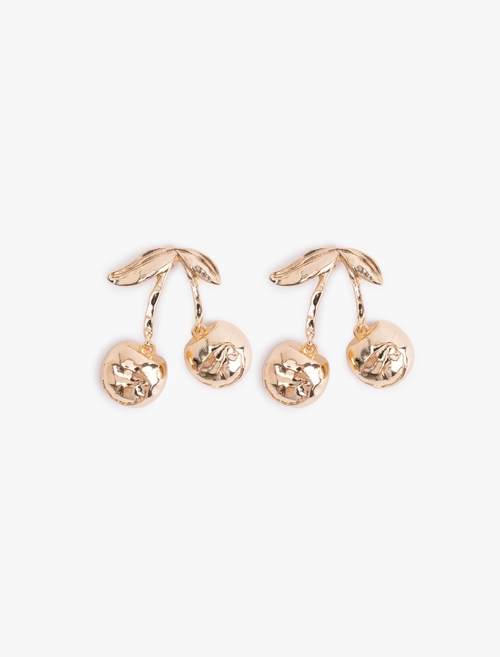 Kadın Çelik Karışımlı Kiraz Küpe