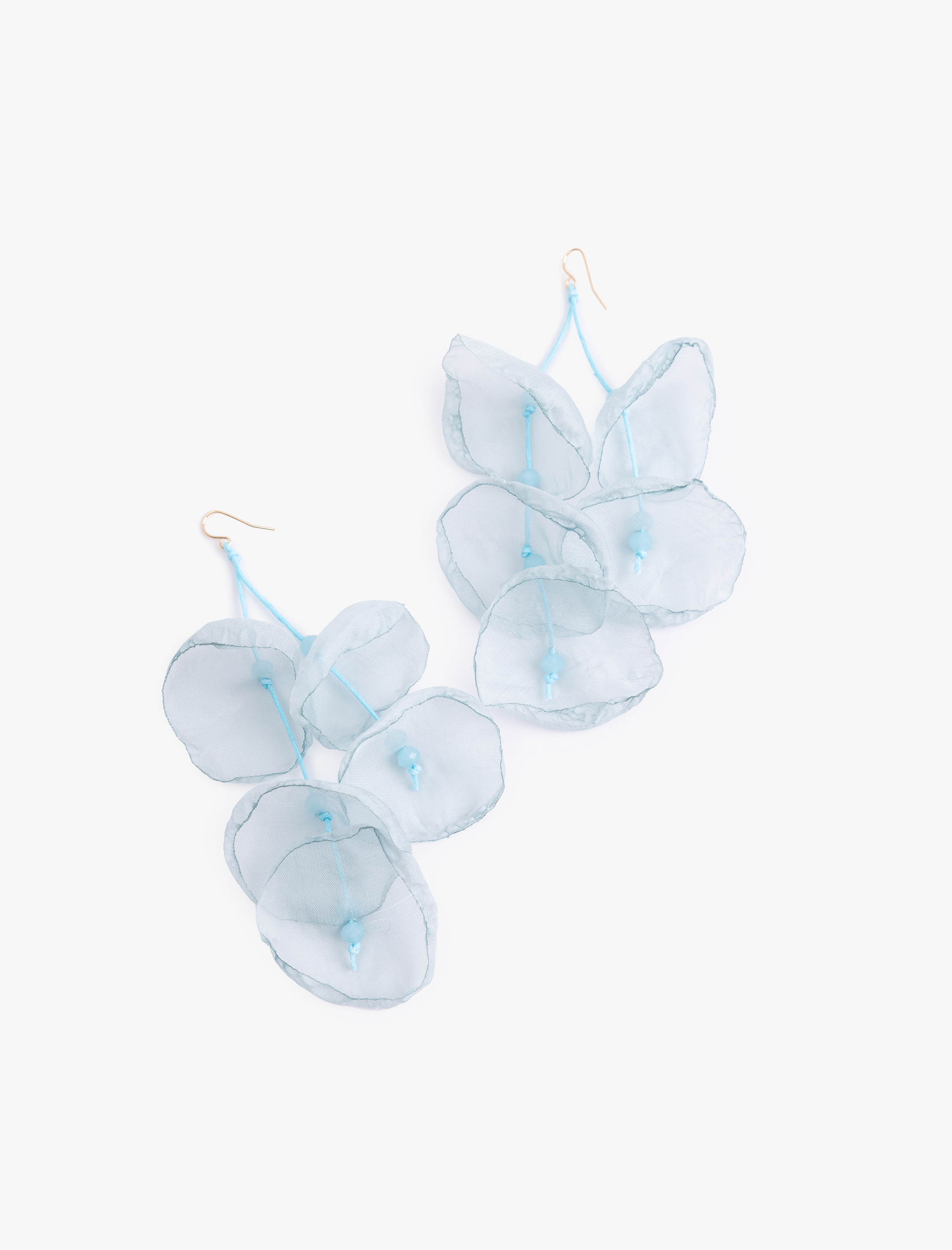  Kadın Sallantılı Boncuk Detaylı Çiçek Küpe