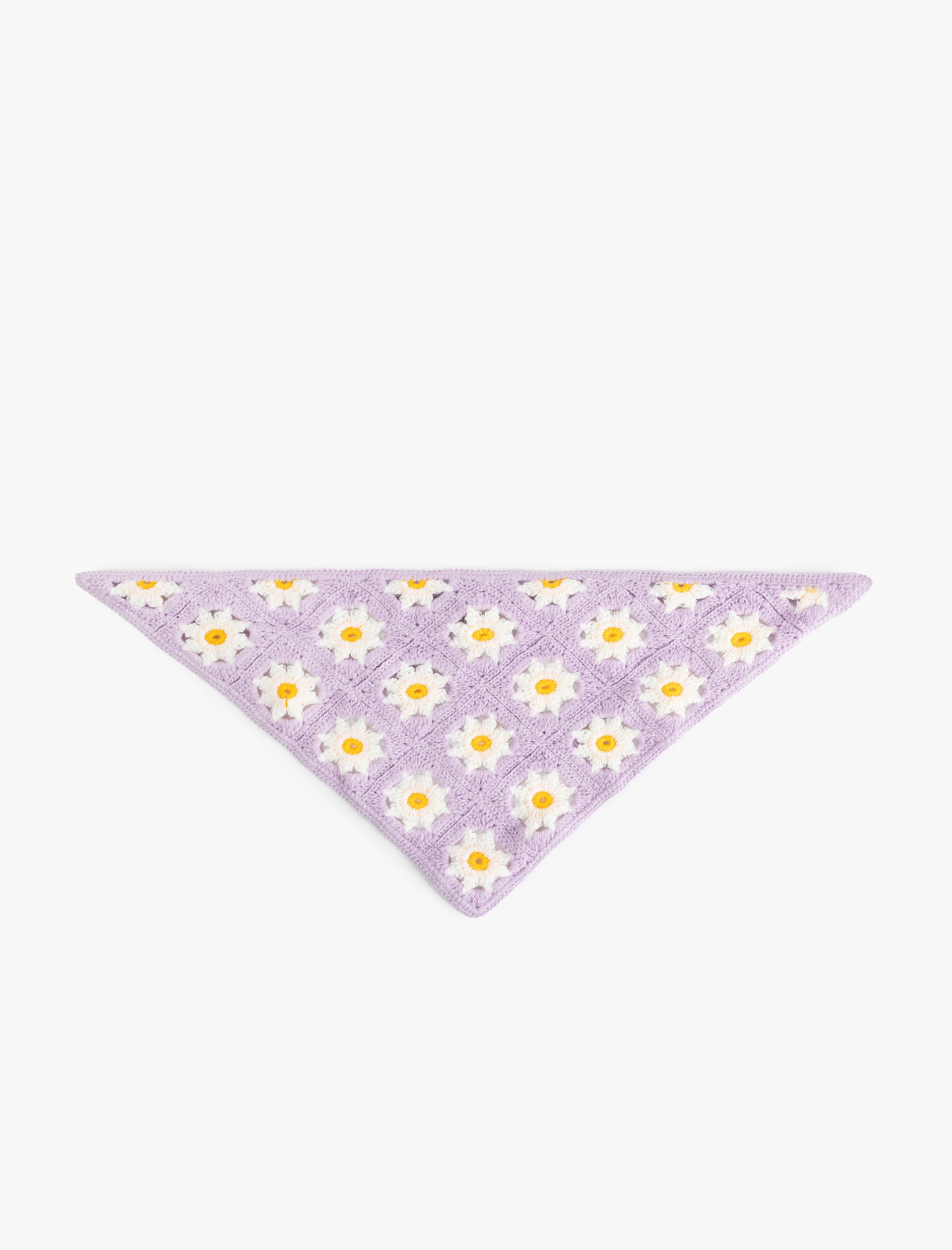  Kadın Kroşe Çiçekli Üçgen Bandana
