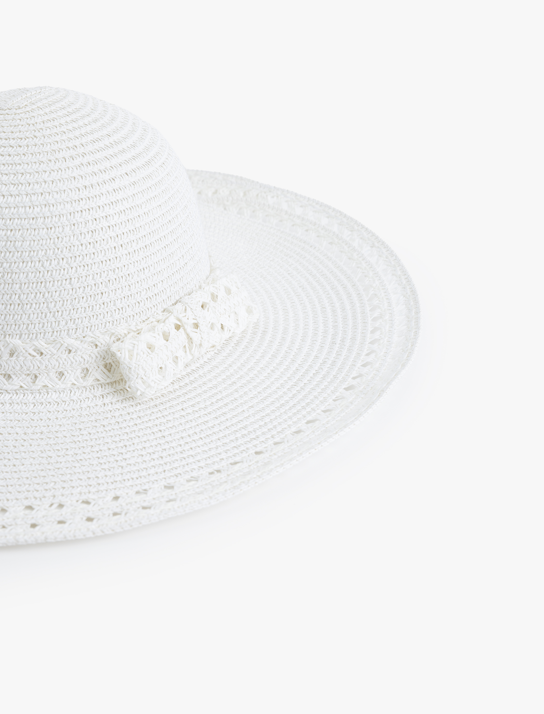  Kadın Detaylı Hasır Şapka