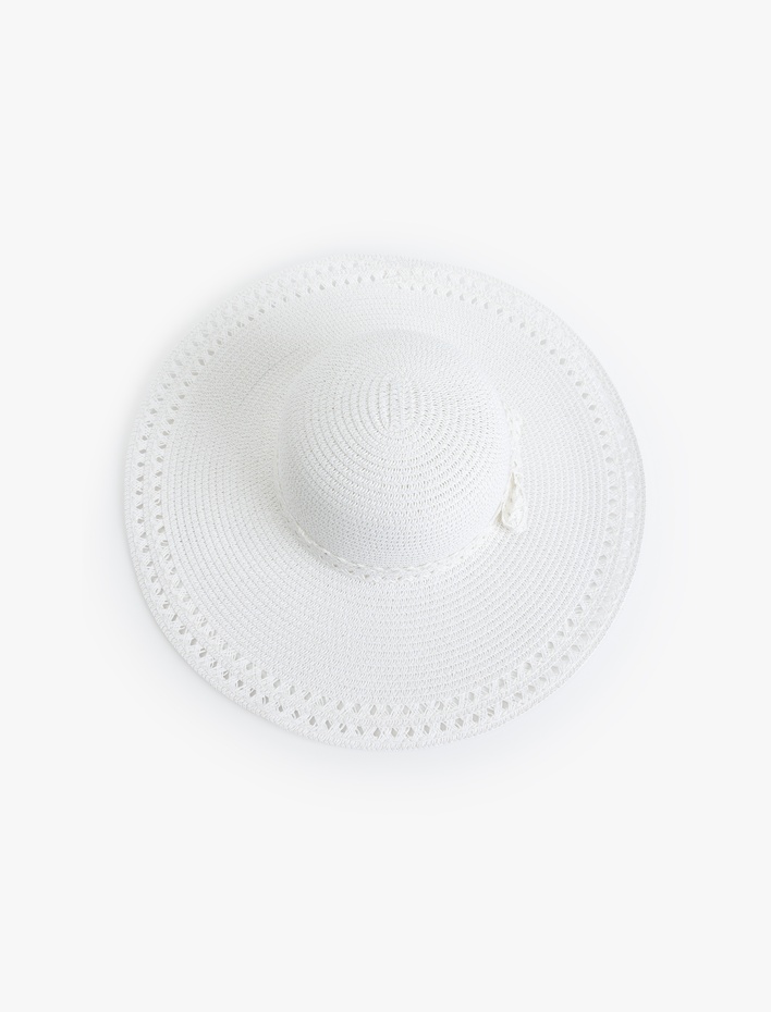 Kadın Detaylı Hasır Şapka