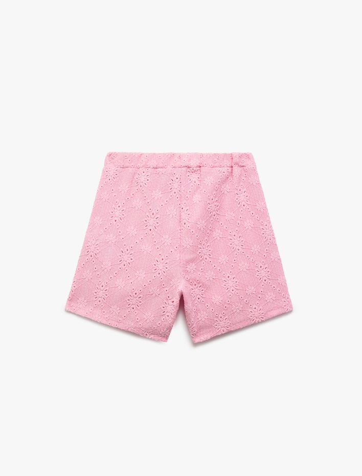 Kız Çocuk Fisto Beli Lastikli Mini Şort Etek