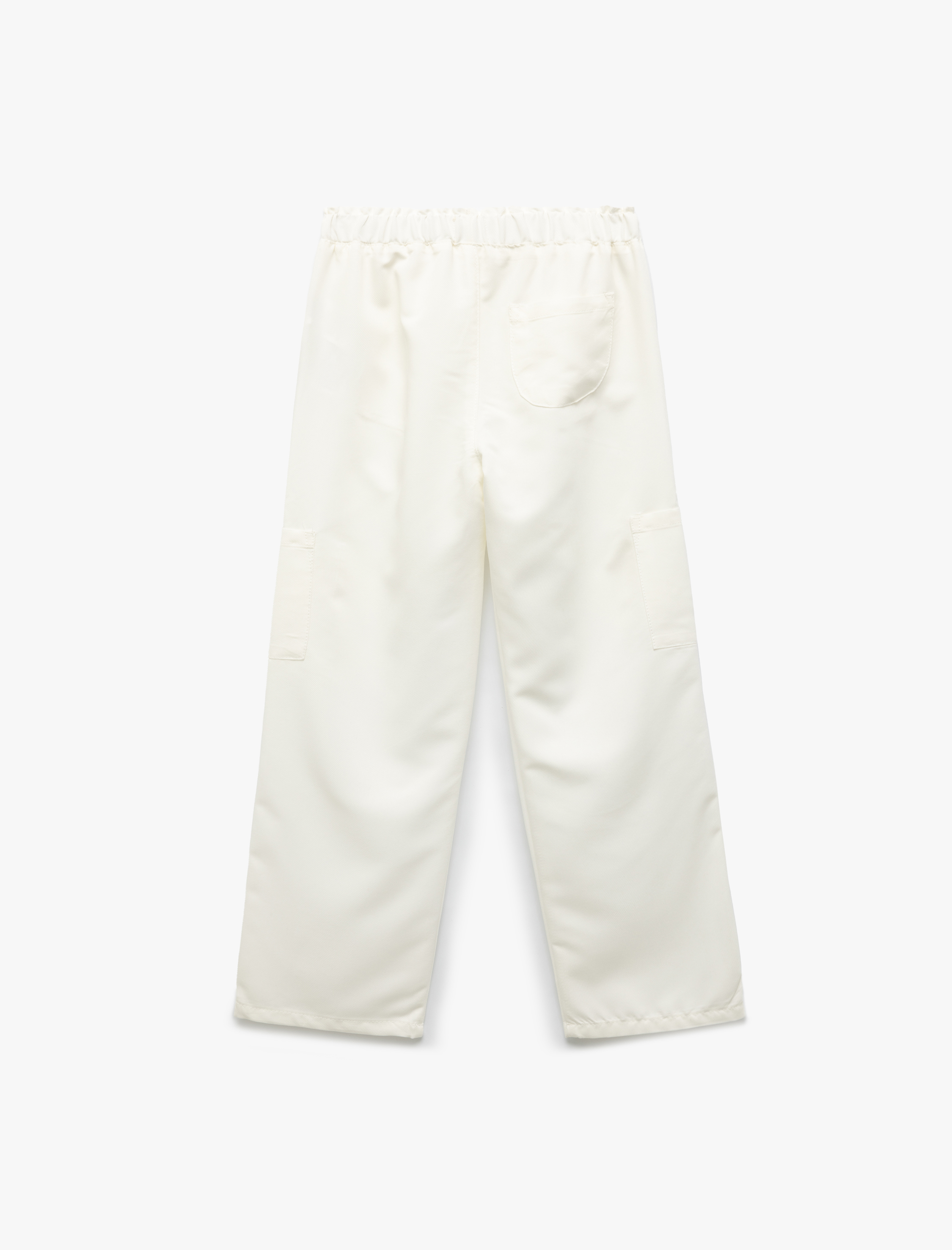  Kız Çocuk Viskon Karışımlı Cepli Bol Kalıp Kargo Pantolon