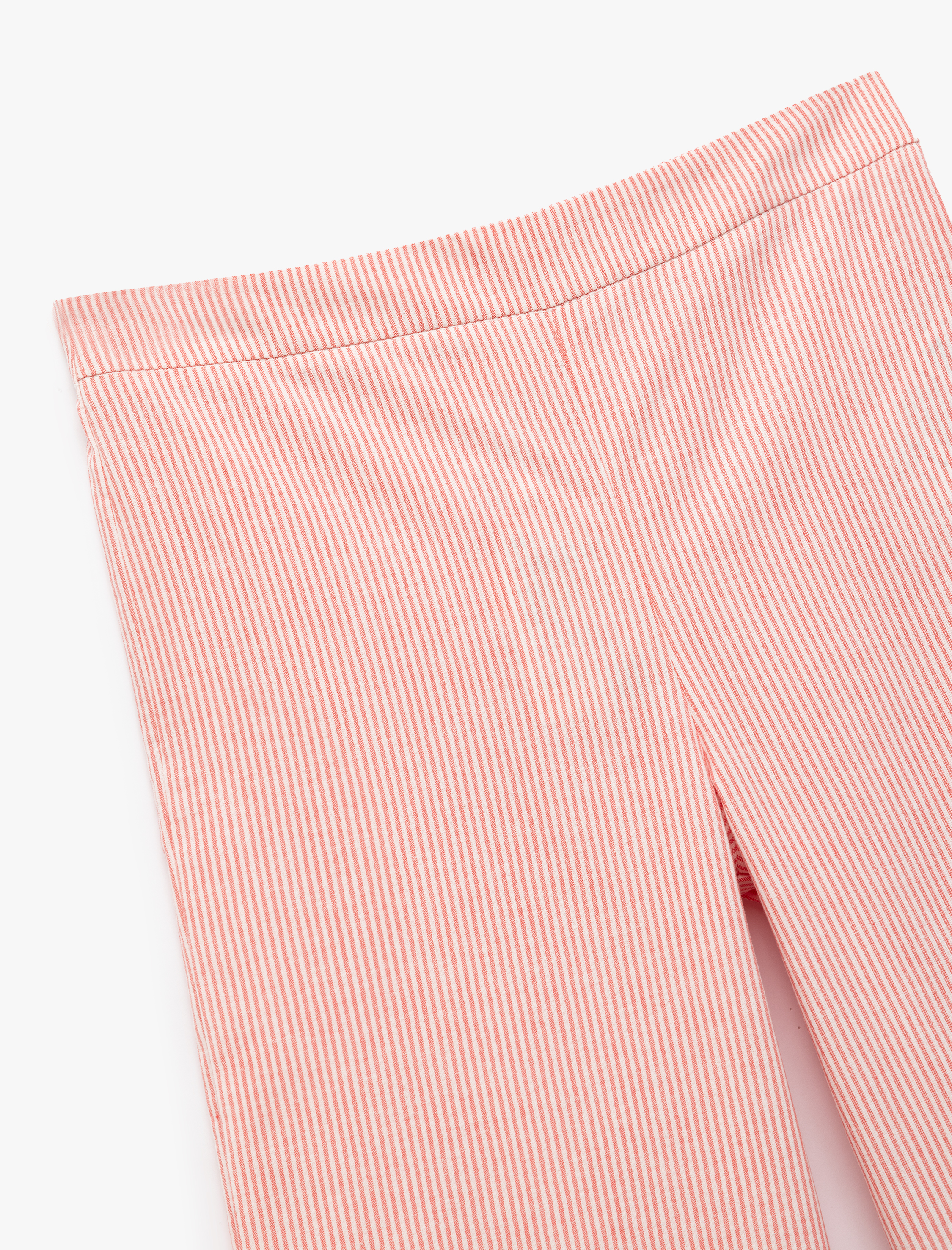  Kız Bebek Çizgili Pamuklu Beli Lastikli Bol Kalıp Geniş Paça Pantolon