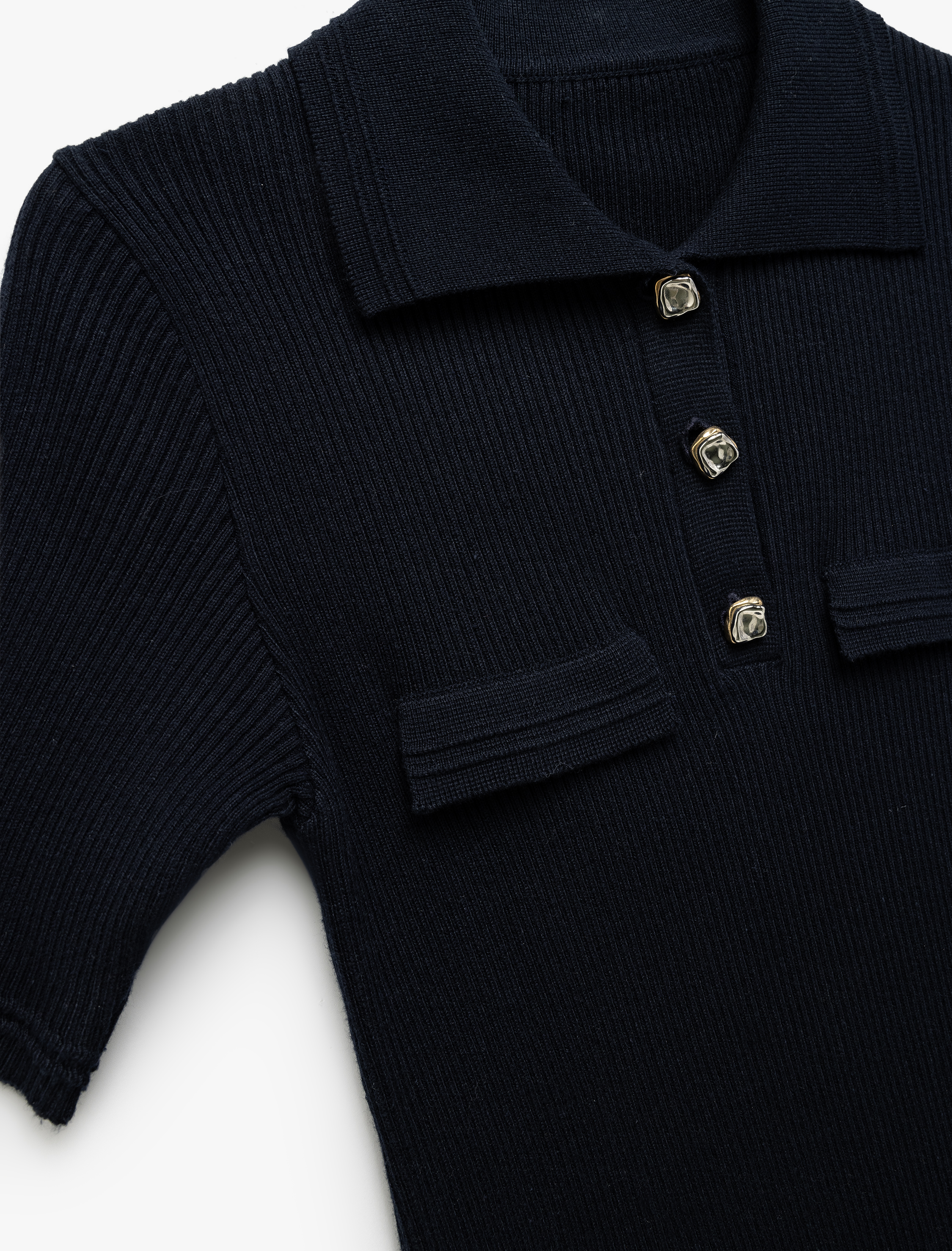   Koton X Sima Tarkan - Düğmeli Kısa Kollu Polo Yaka Triko Kazak