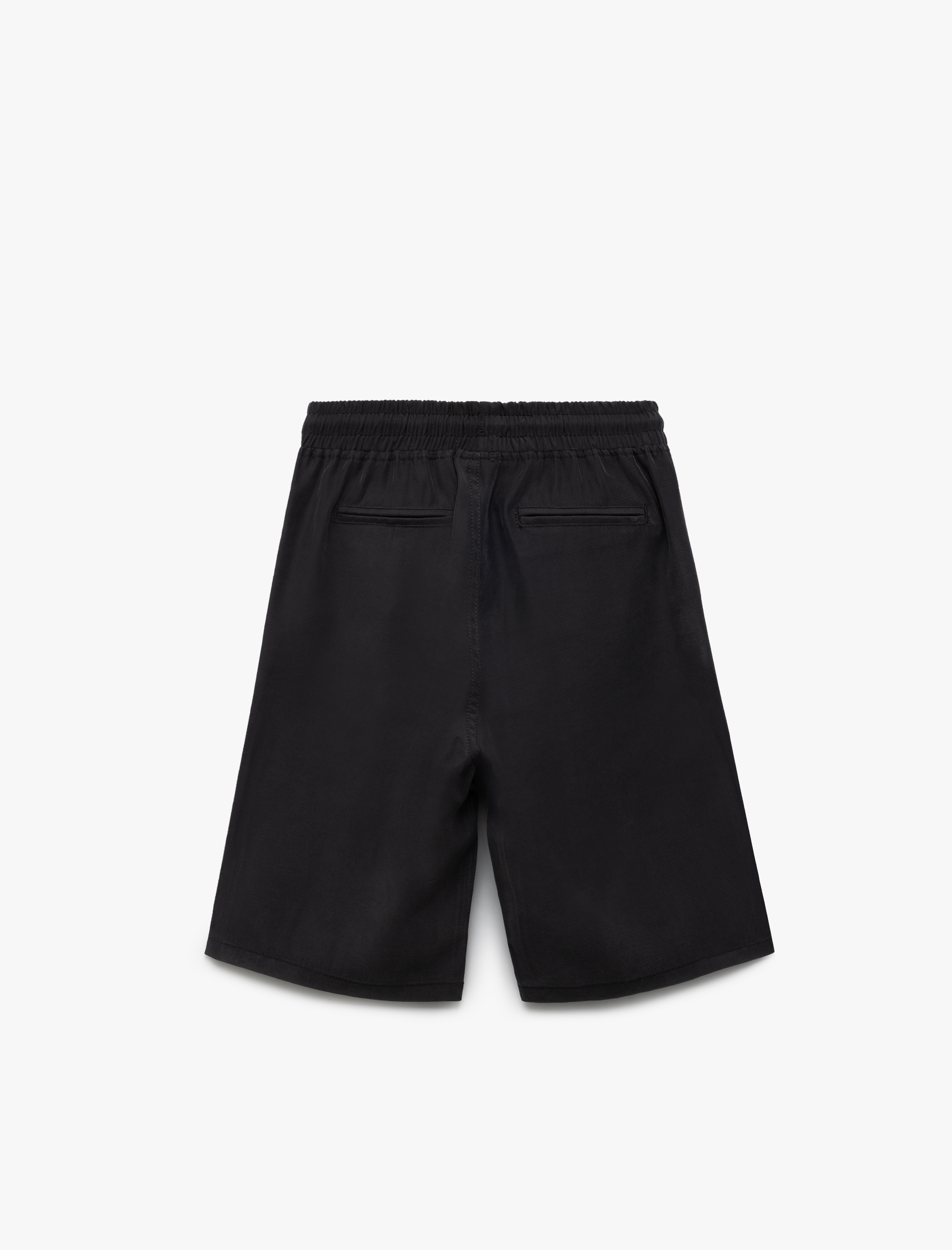  Erkek Çocuk Viskon Cep Detaylı Beli Bağcıklı Basic Şort