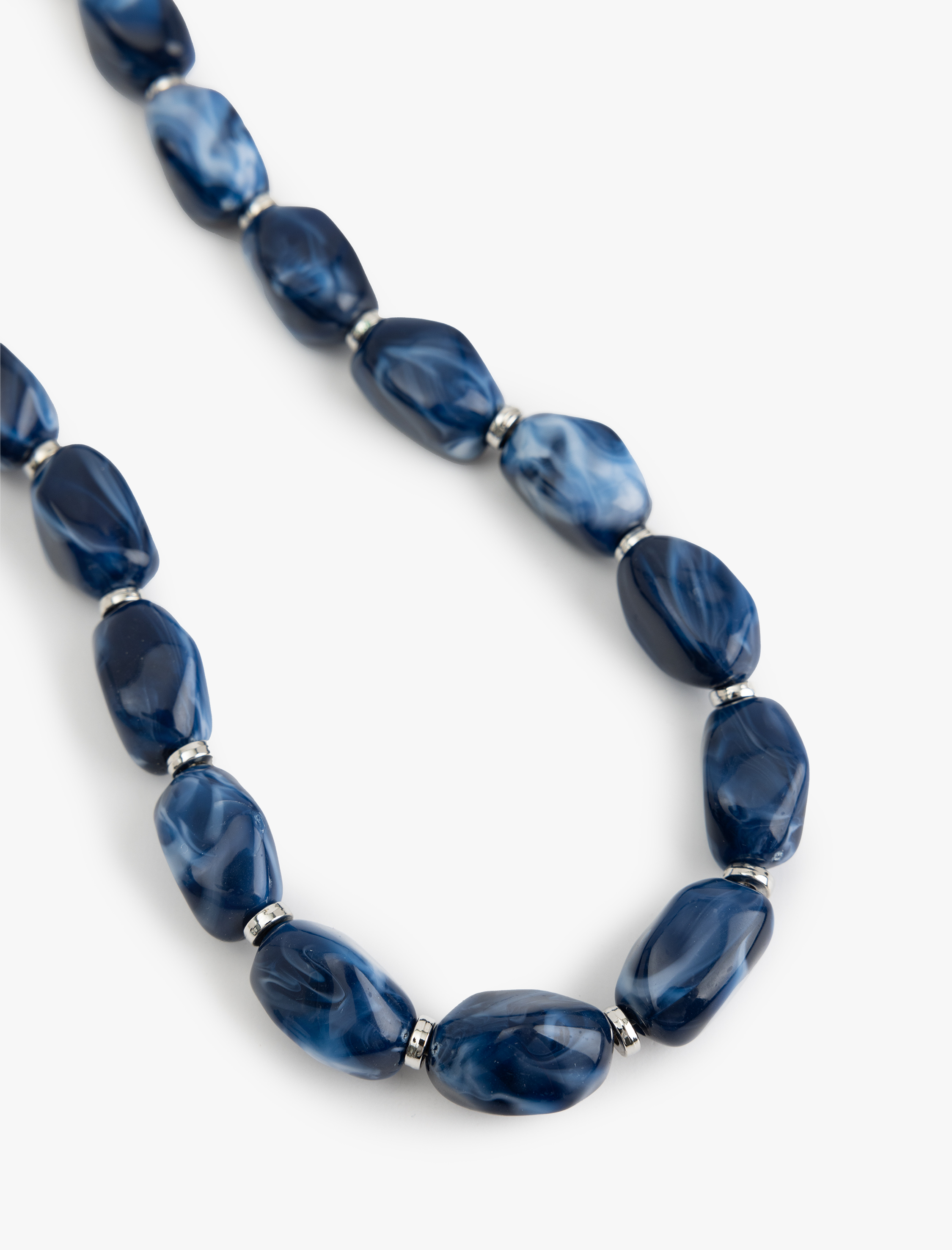  Kadın Çelik Karışımlı Taşlı Boncuklu Kolye