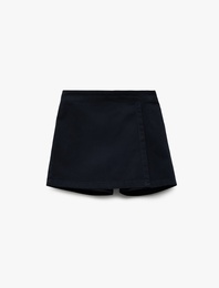 Pamuklu Gabardin Okul Şort Eteği