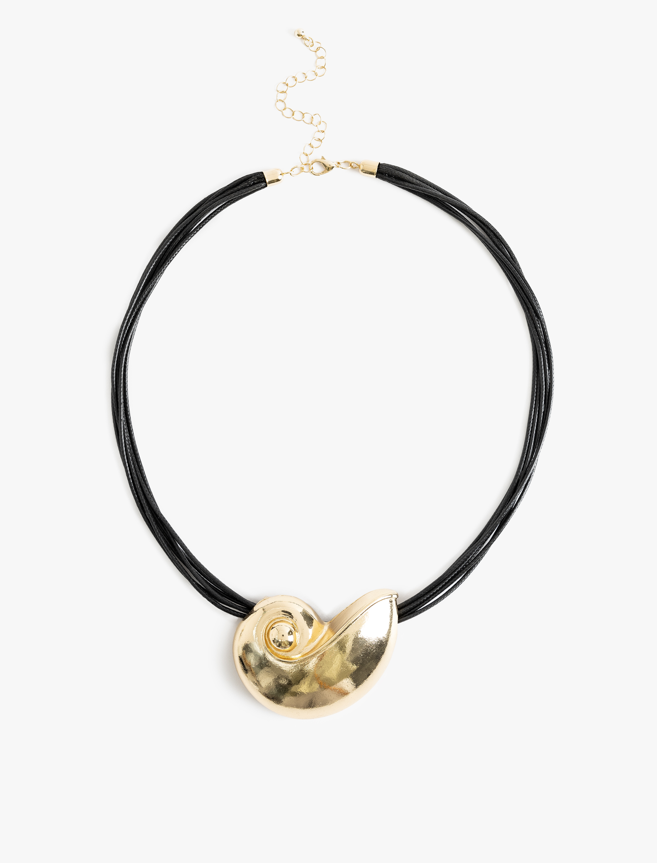  Kadın Modern Tasarımlı Deniz Kabuğu Detaylı Büyük Kolye - Koton X Sima Tarkan