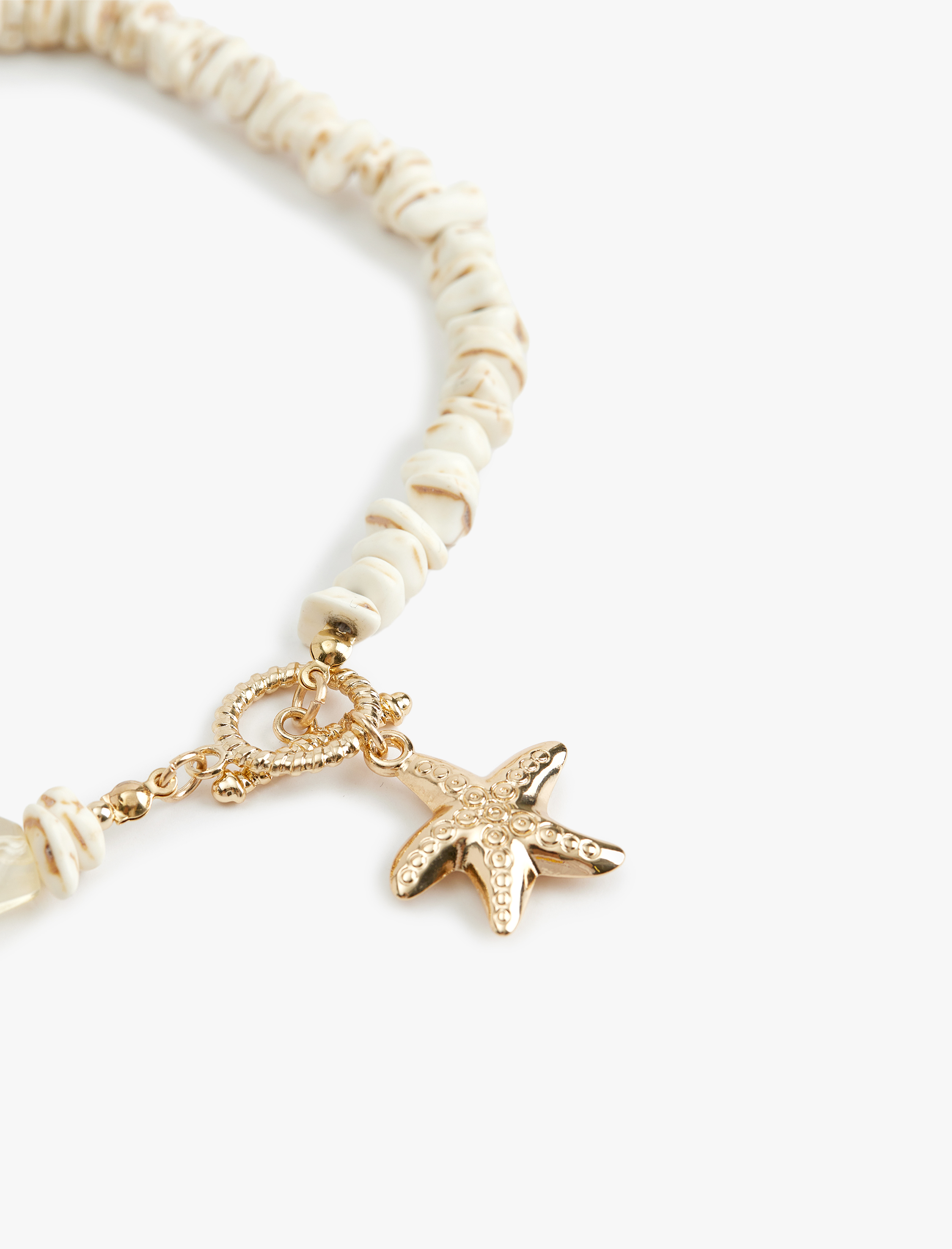  Kadın Doğal Dokulu Deniz Yıldızı Detaylı Kolye