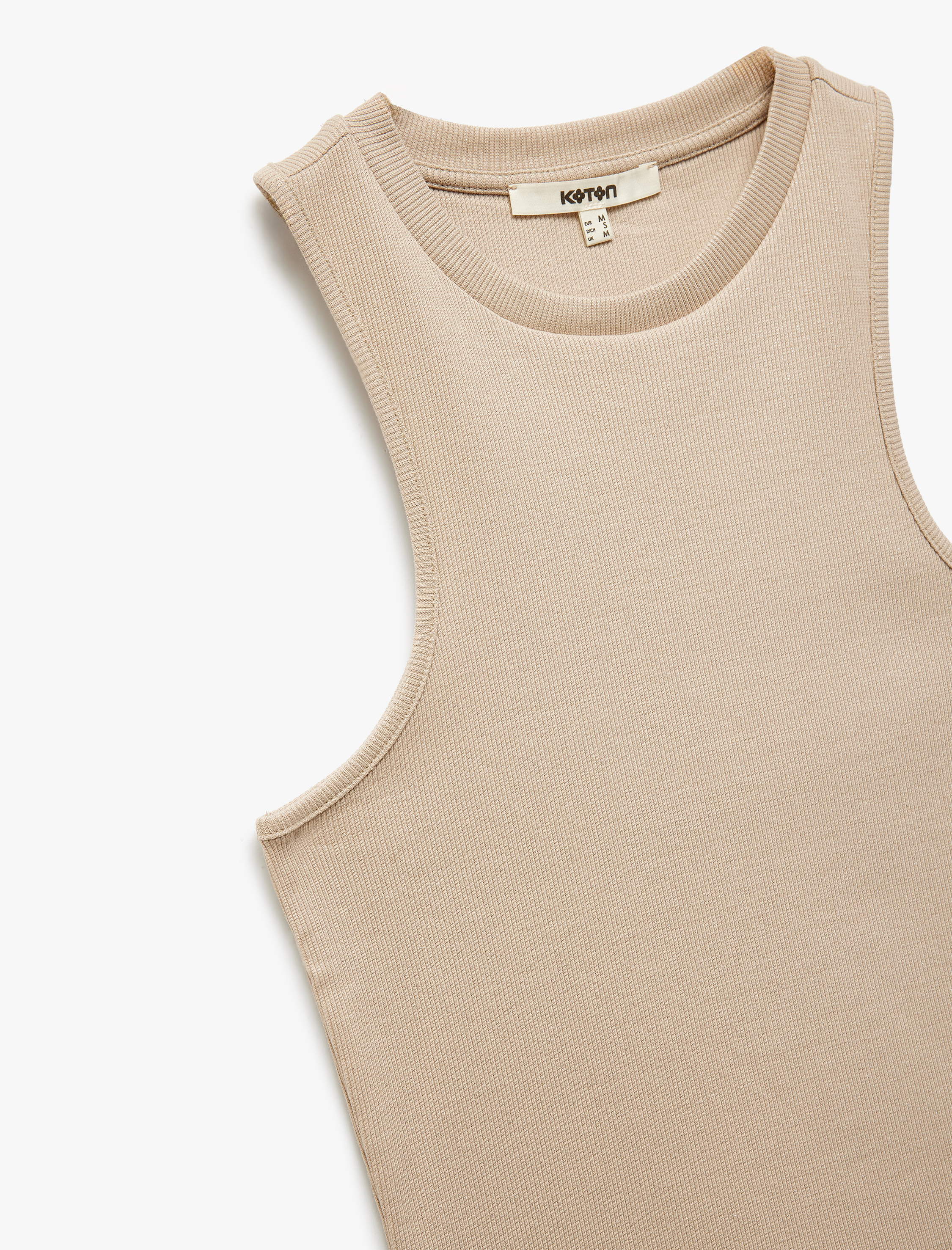   Koton X Sima Tarkan - Pamuklu Skinny Kaşkorse Halter Yaka Atlet