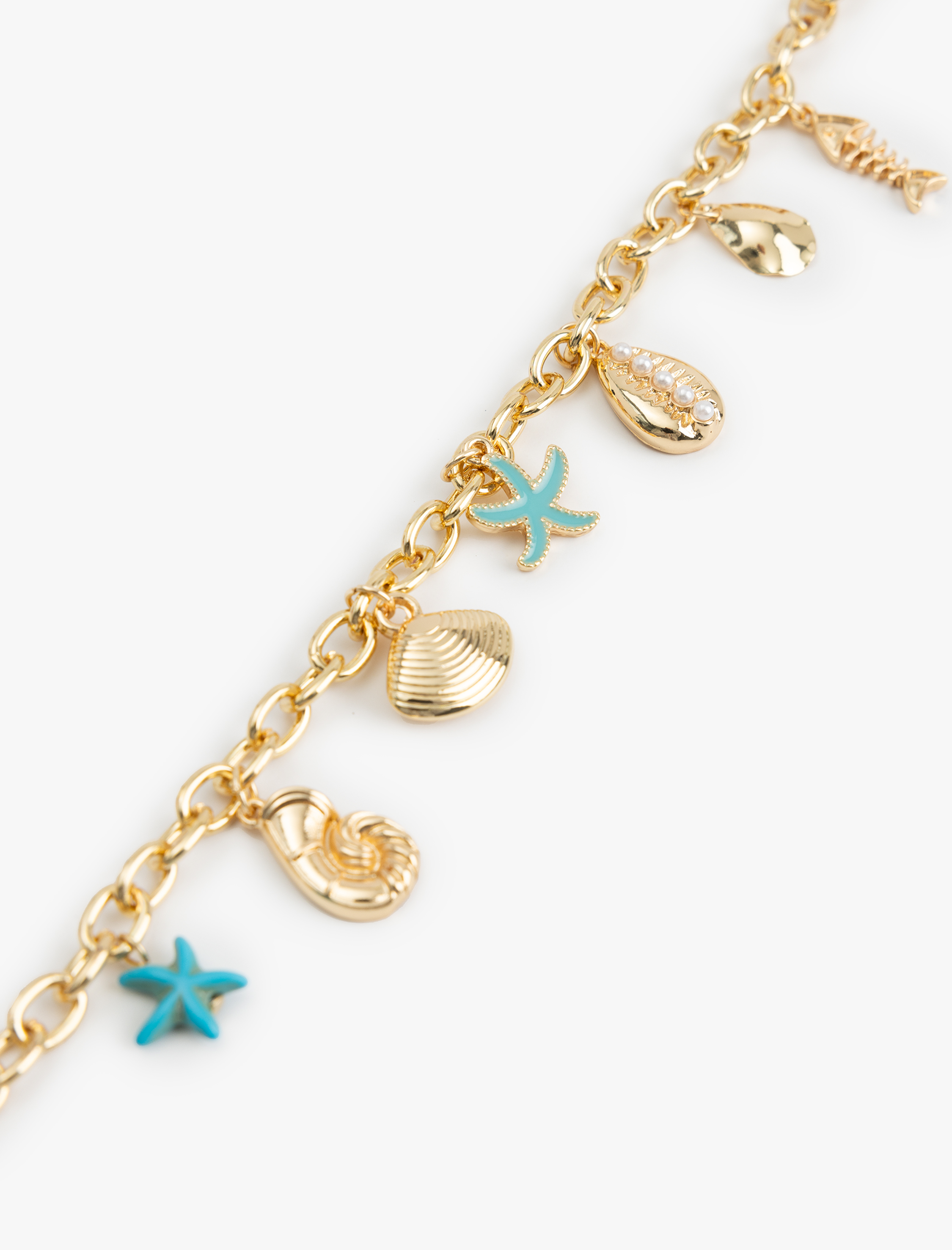  Kadın Deniz Kabuğu Detaylı Halhal