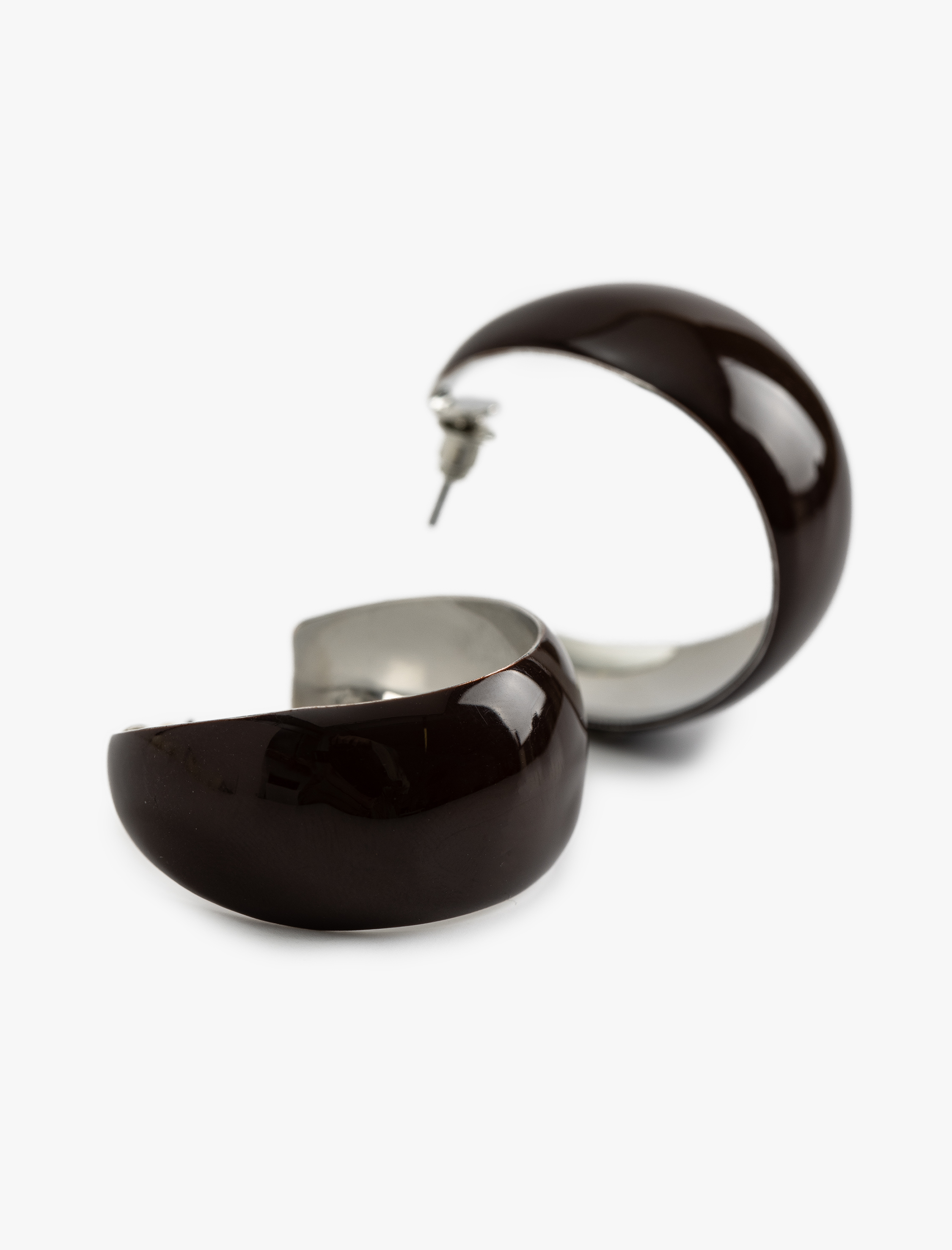  Kadın Büyük Boy Çelik Karışımlı Halka Küpe - Koton X Sima Tarkan