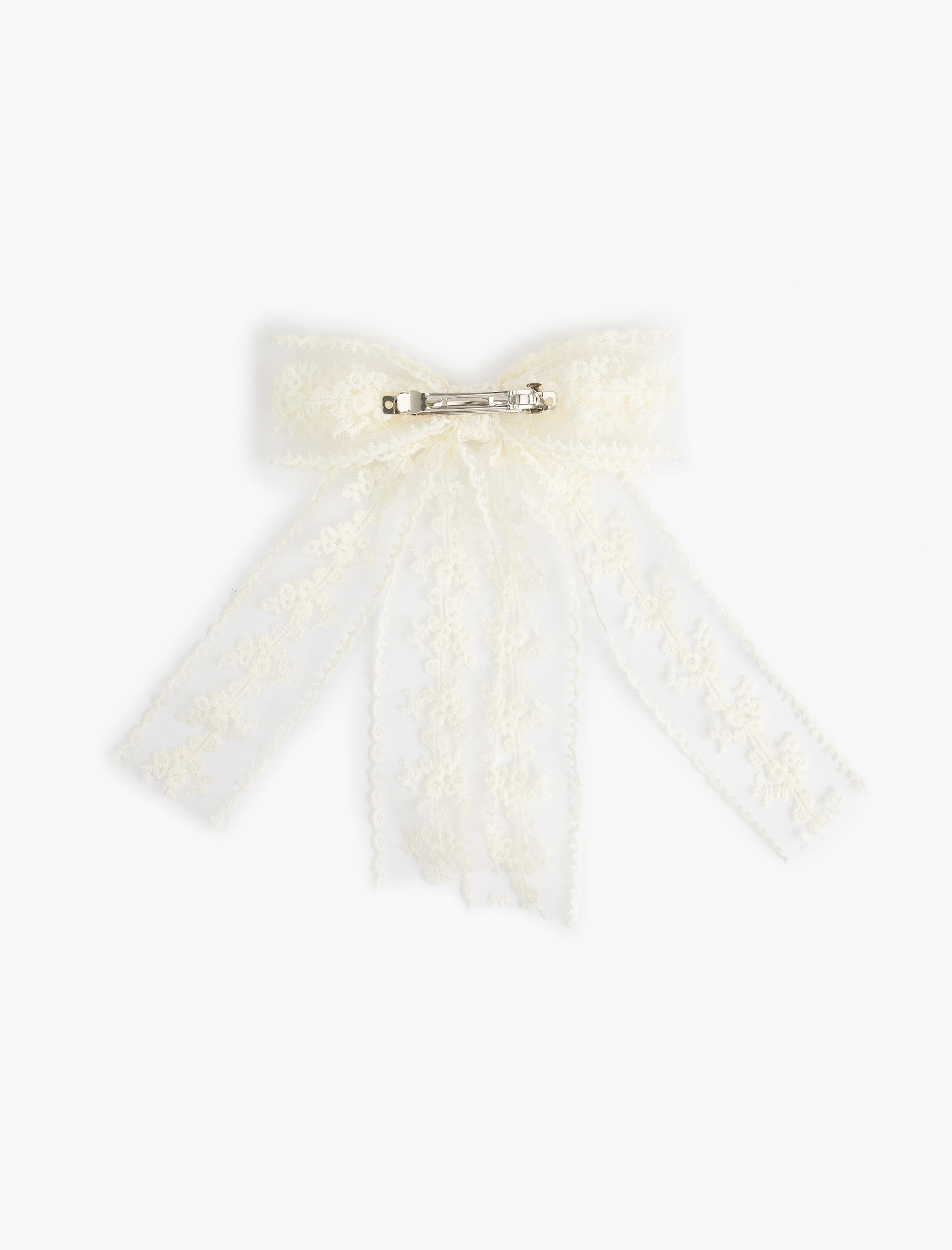  Kadın Çiçekli Tül Fiyonk Toka