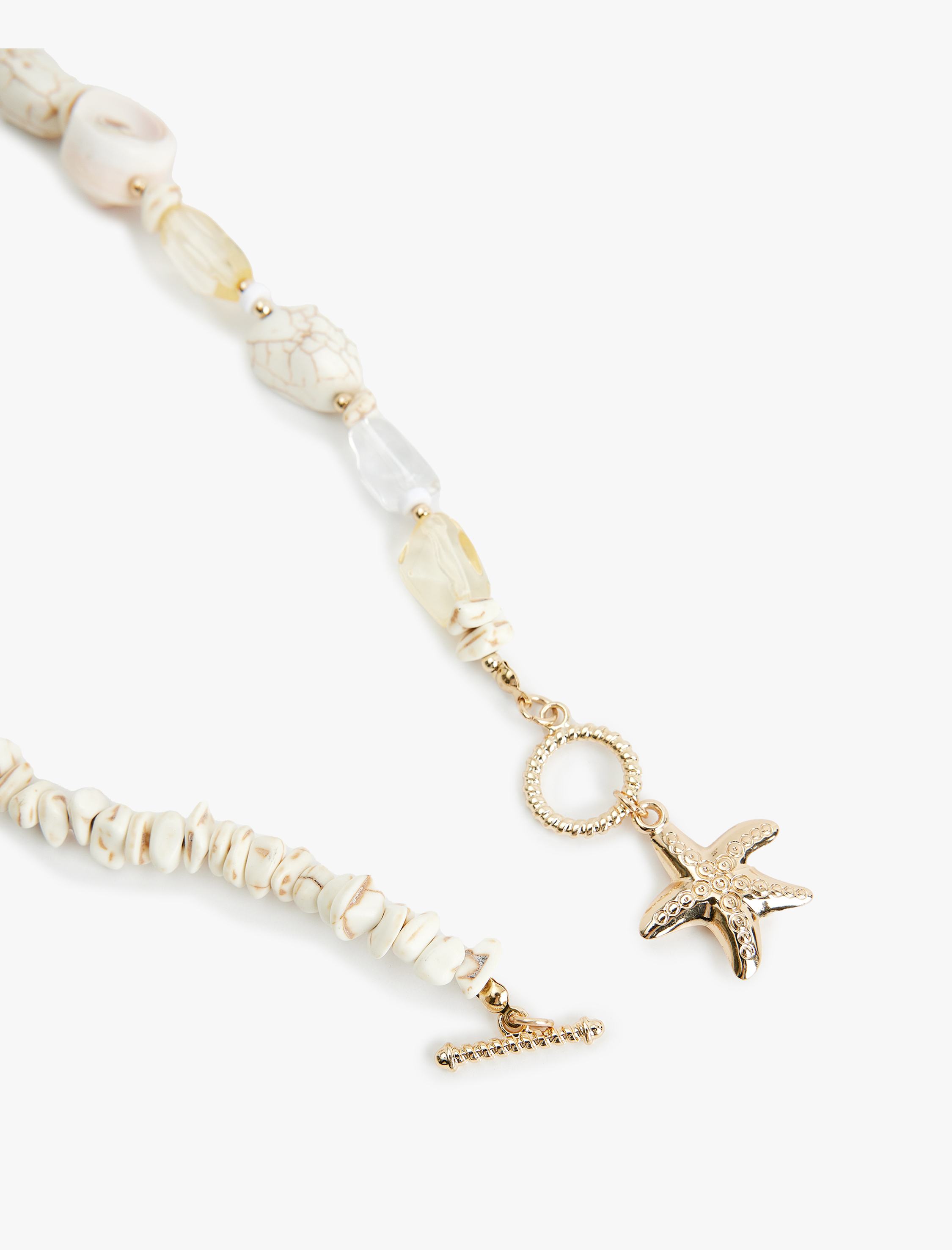  Kadın Doğal Dokulu Deniz Yıldızı Detaylı Kolye