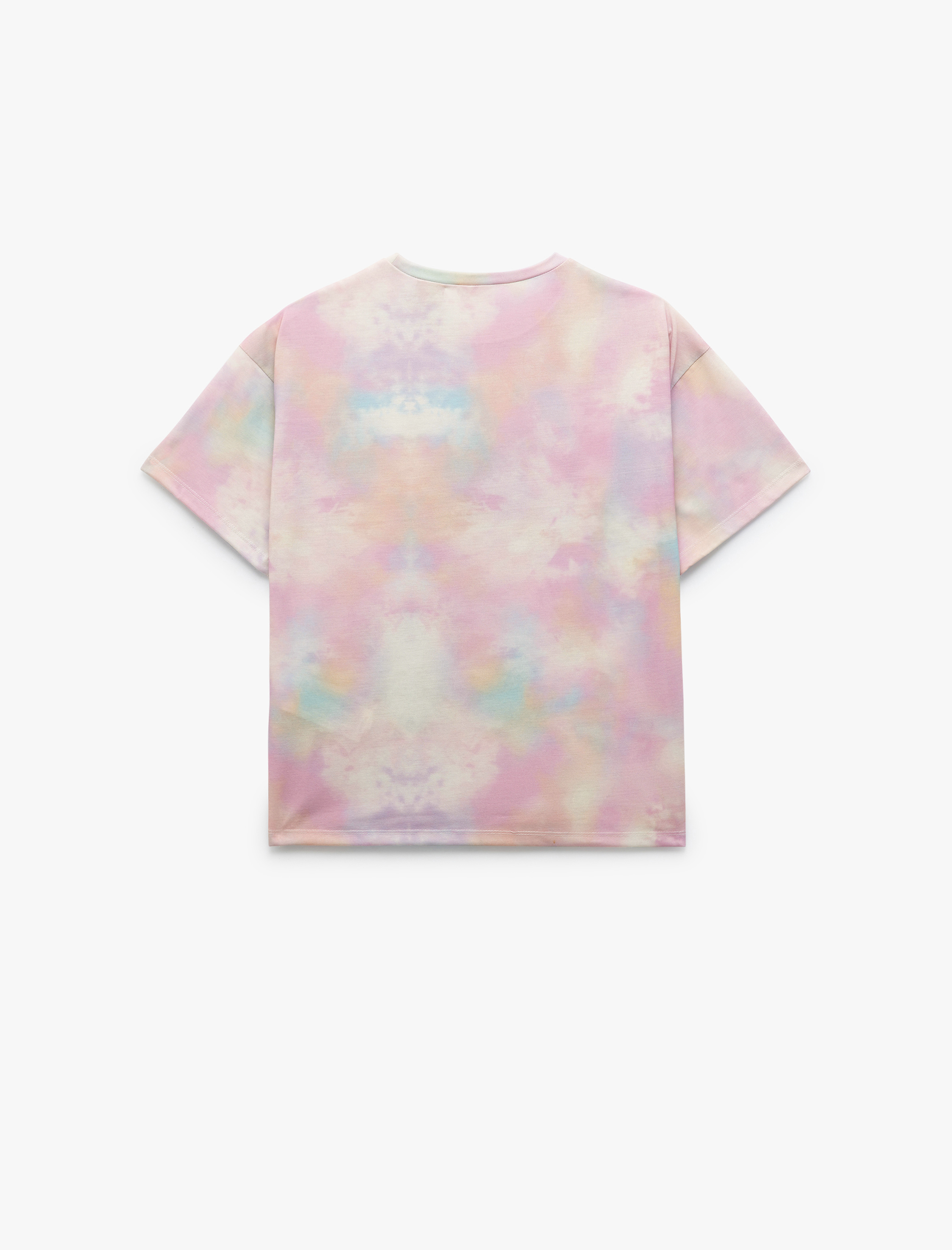  Kız Çocuk Lisanslı Stitch Baskılı Bisiklet Yaka Kısa Kollu Tişört