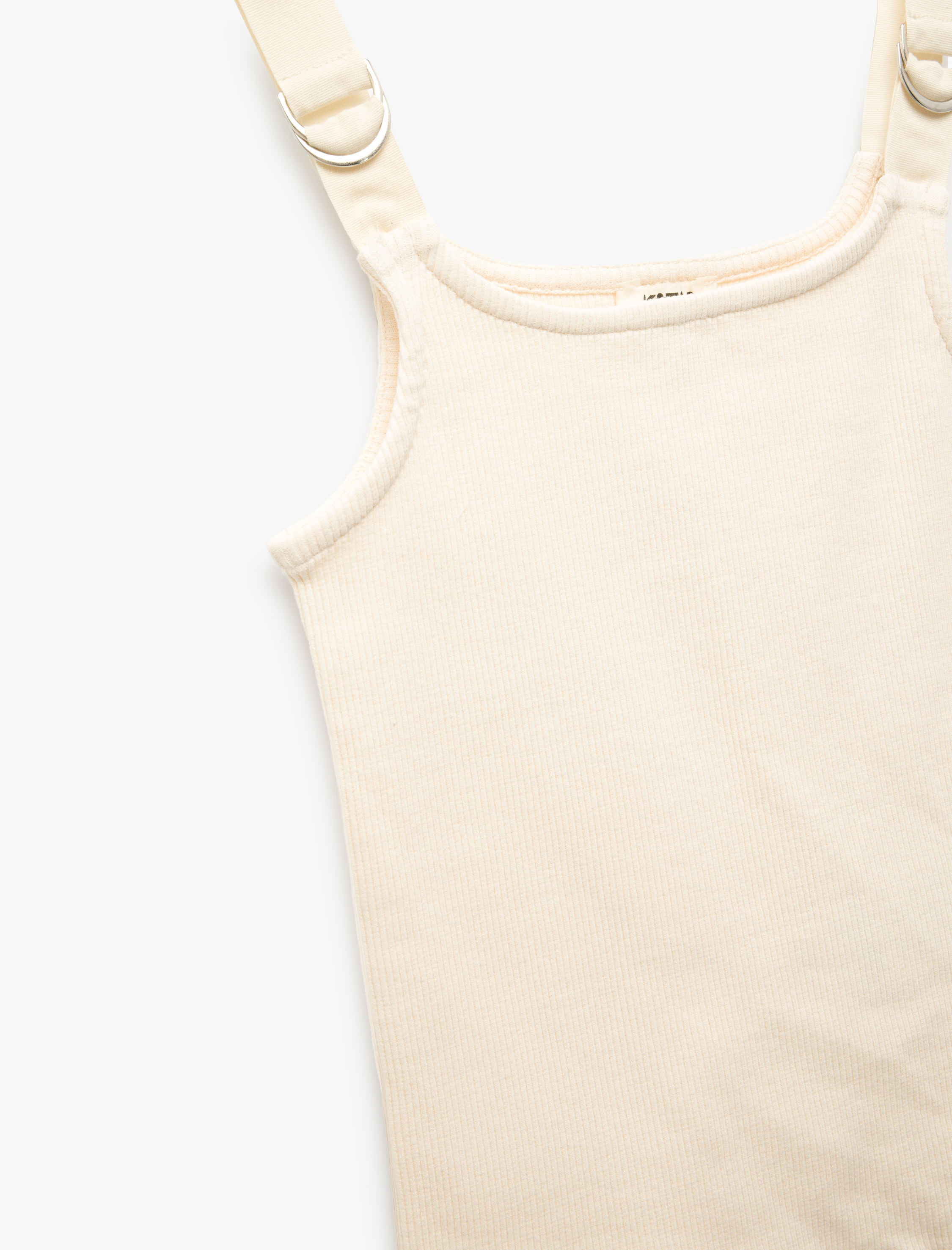  Kız Çocuk Ribanalı Pamuklu Toka Detaylı Askılı Atlet