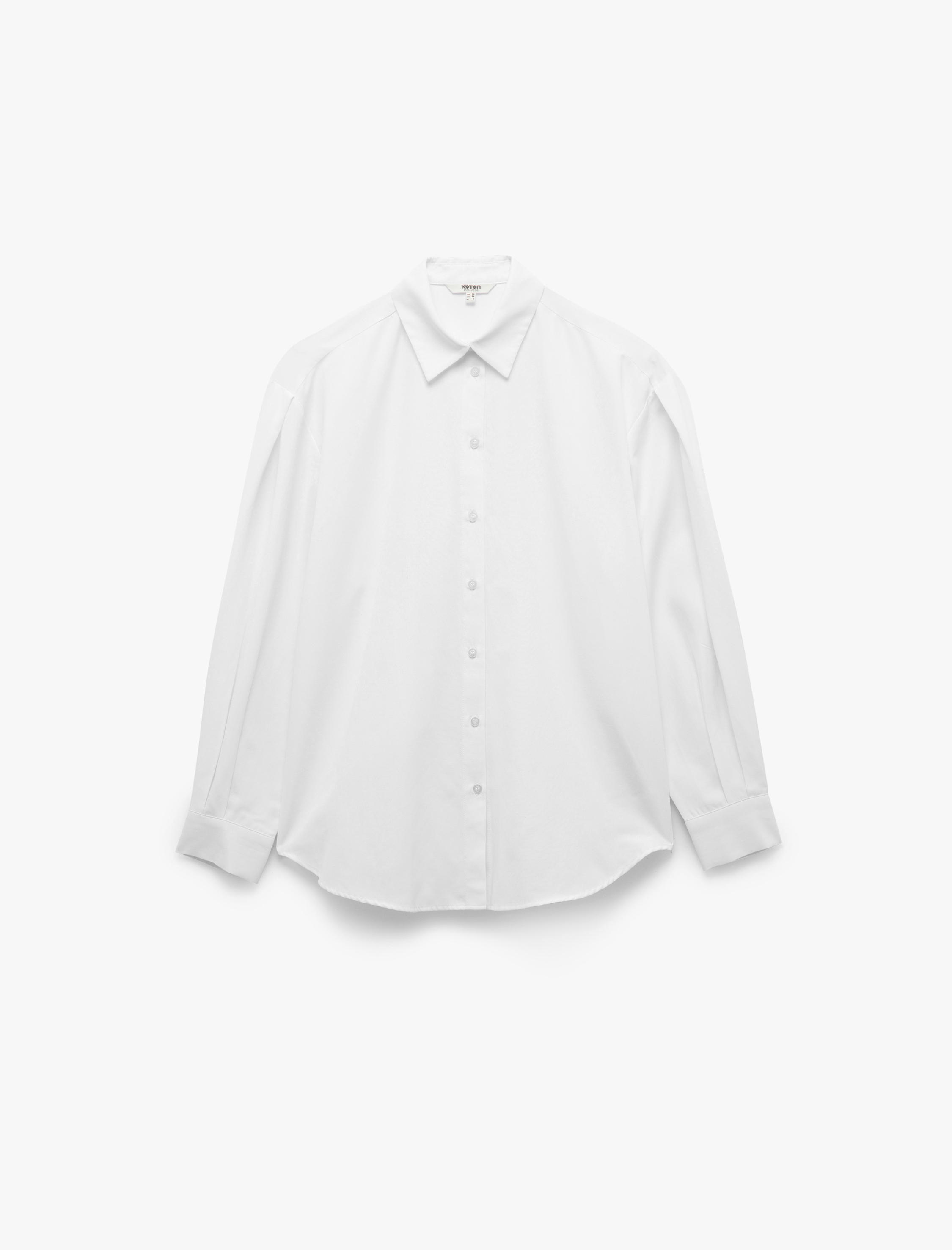   Klasik Yaka Uzun Balon Kollu Kadın Gömlek