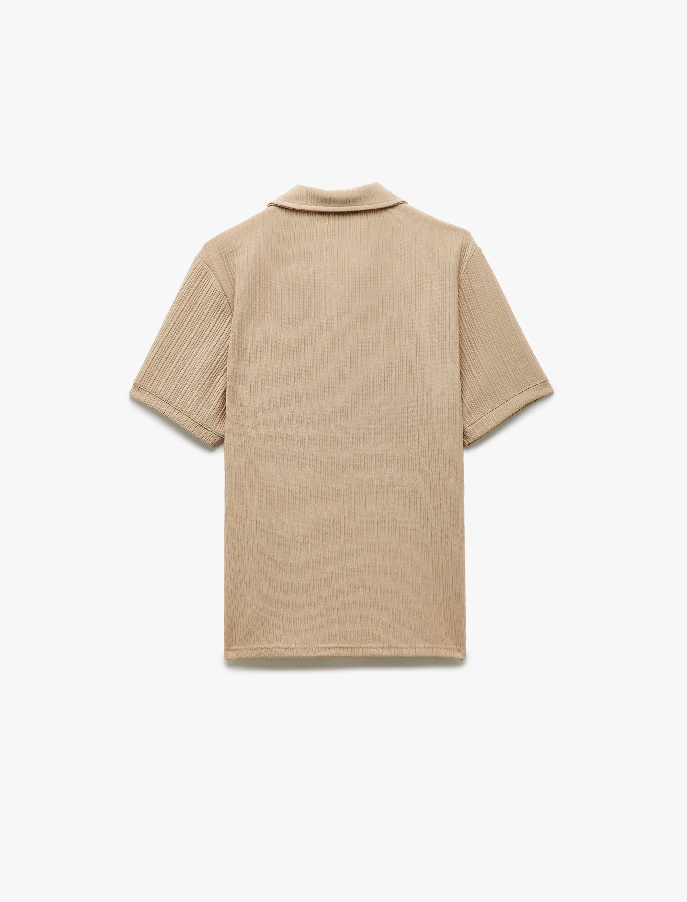   Dokulu Regular Fit Basic Kısa Kollu Polo Yaka Tişört